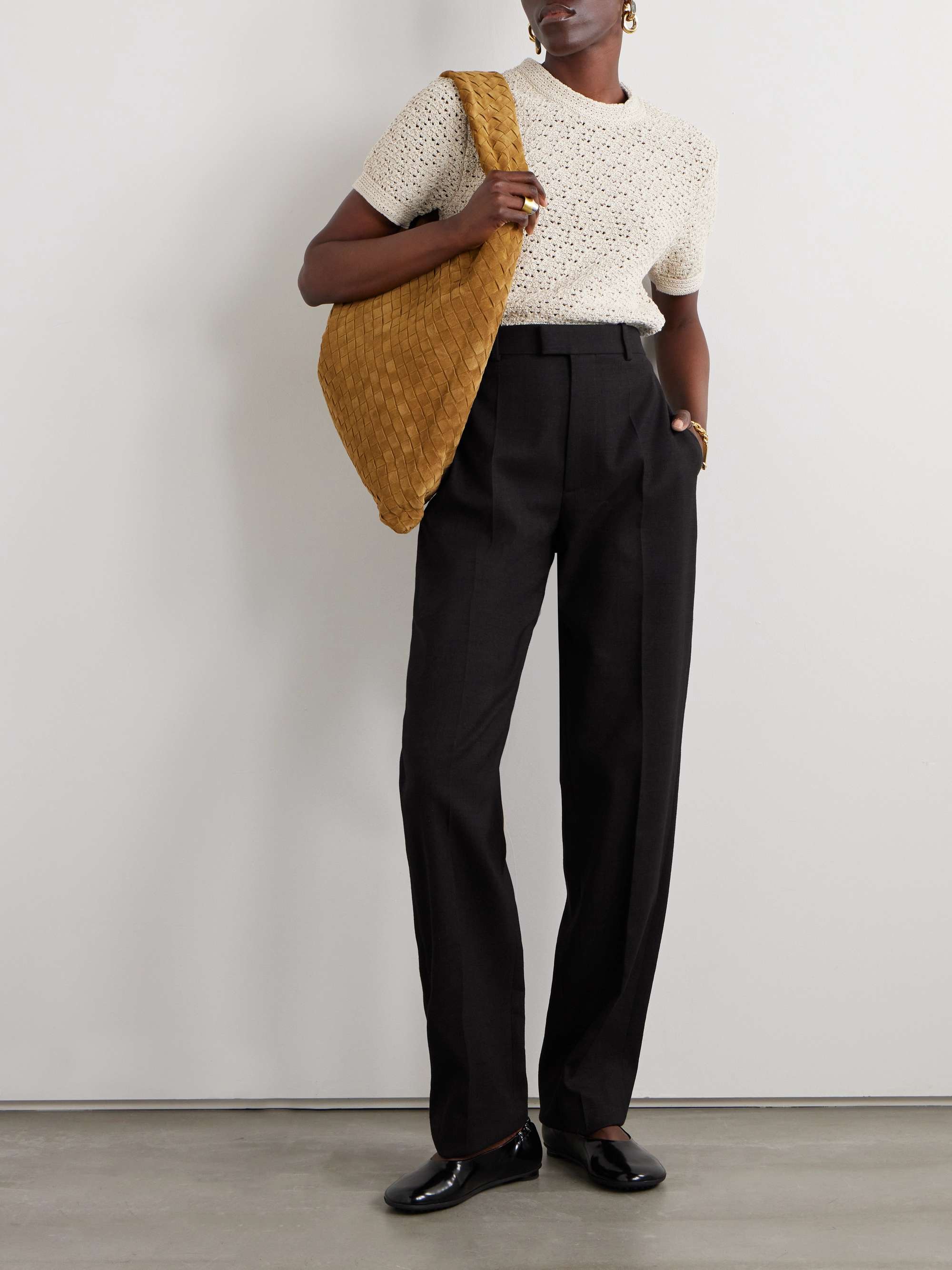 Canvas straight-leg pants view