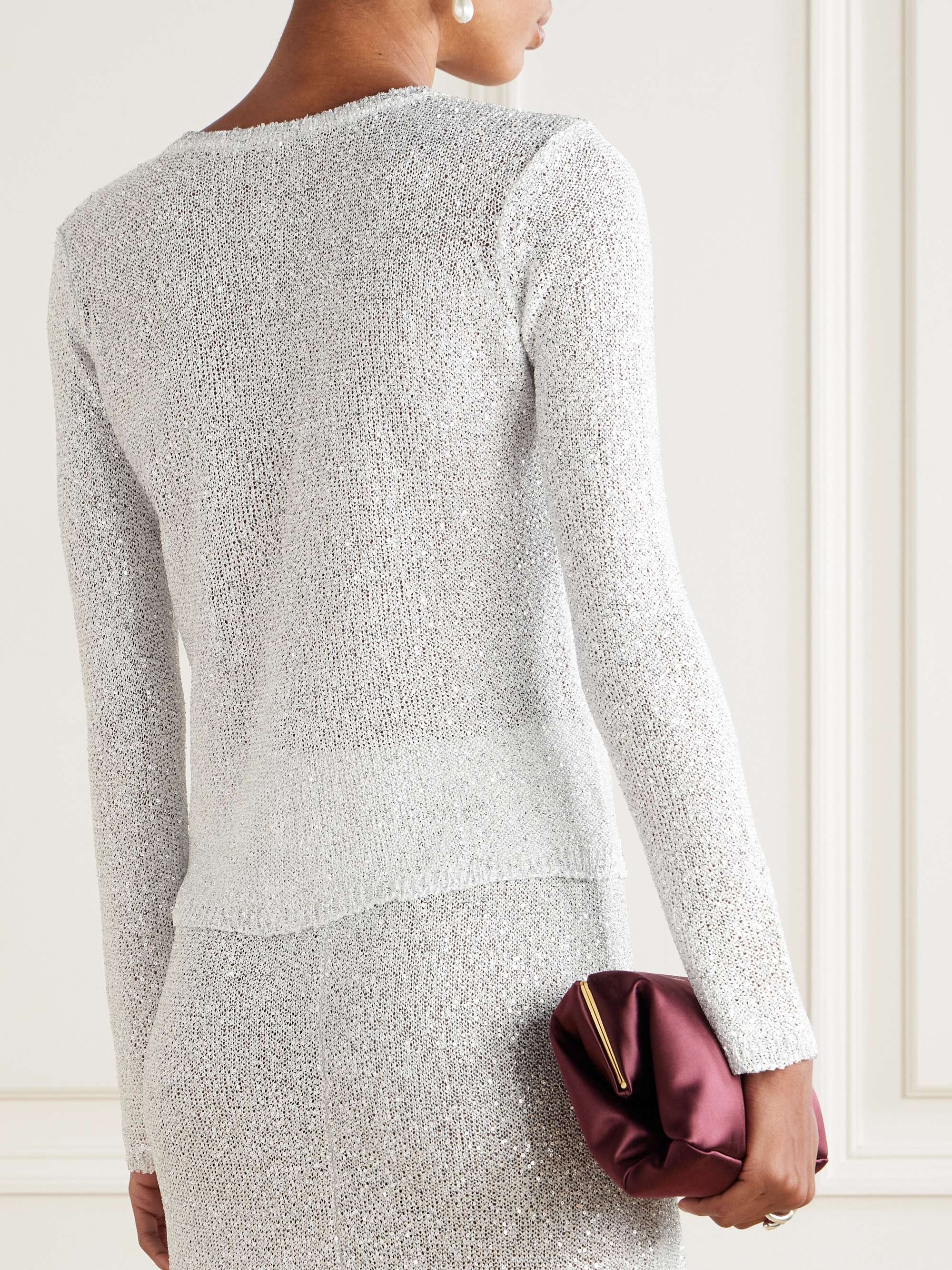Sequined knitted cardigan view