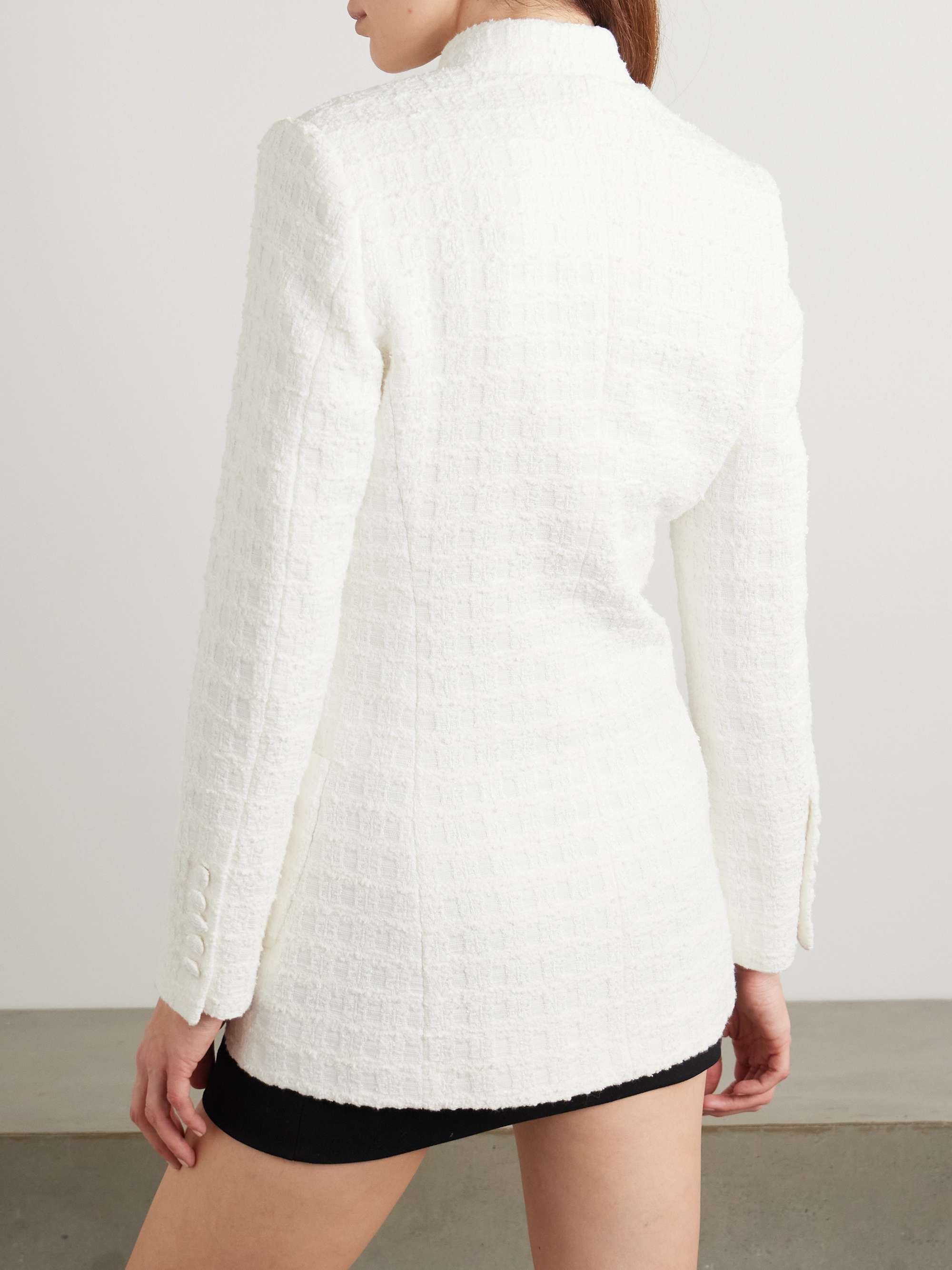 Raja checked cotton-blend bouclé-tweed jacket view