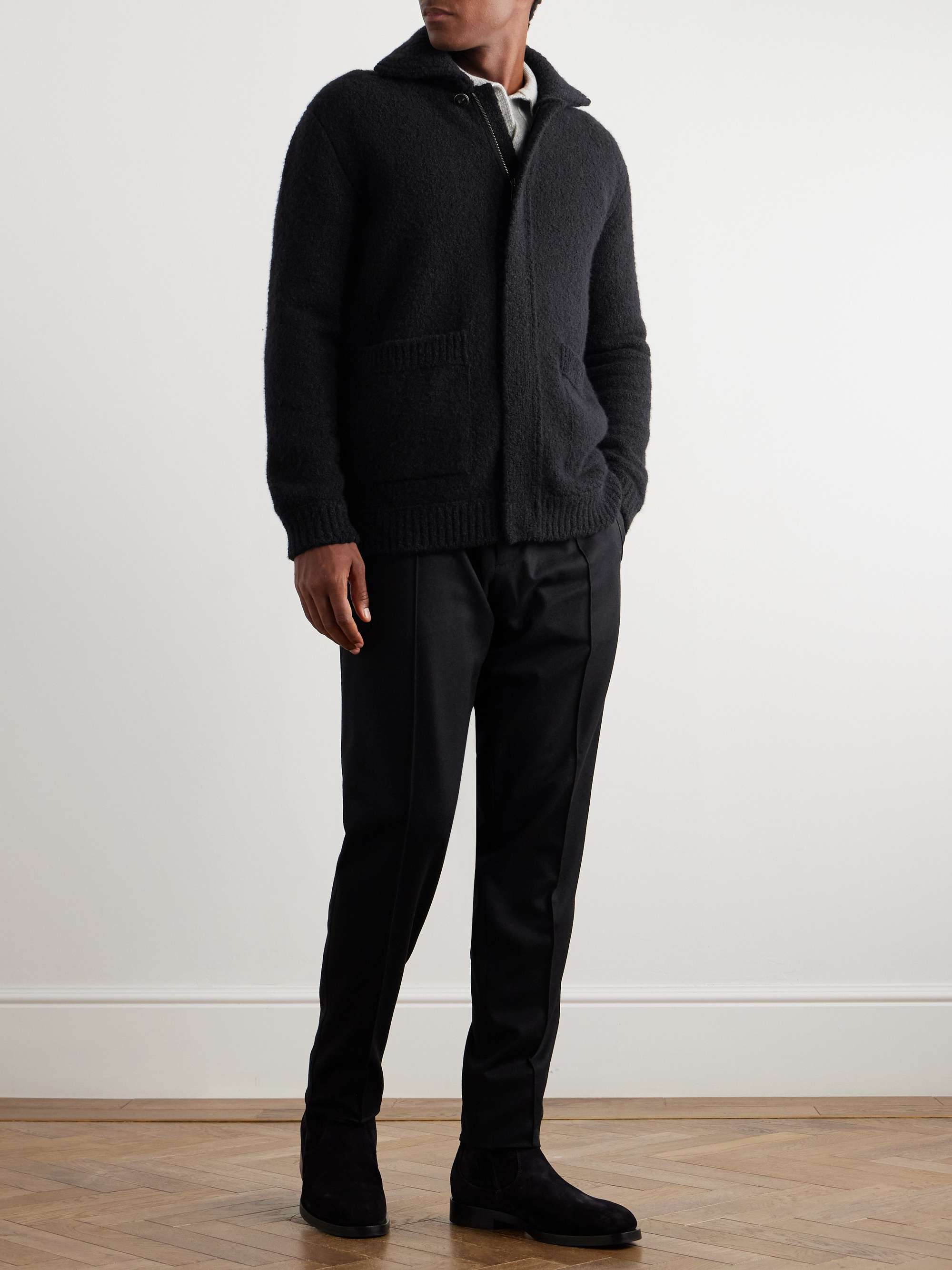 Brushed-Knit Field Jacket view