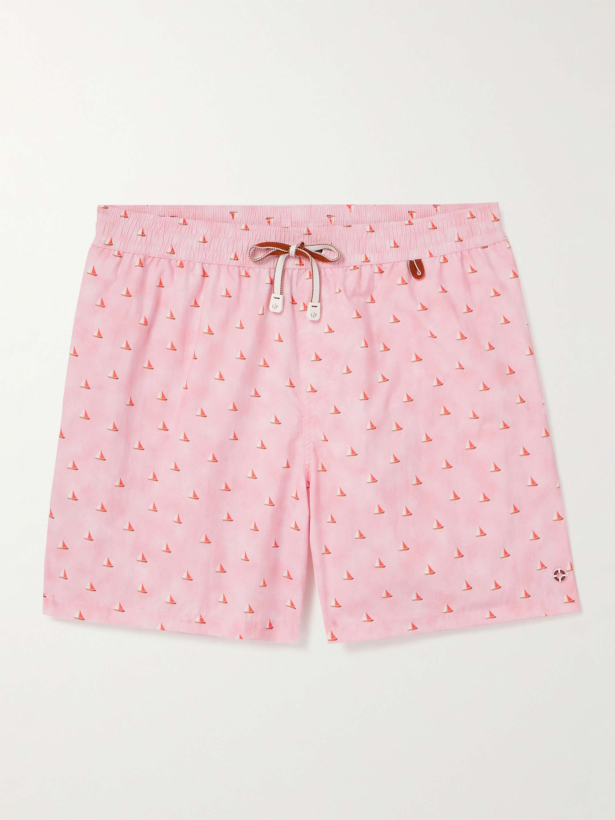 Bay Straight-Leg Mid-Length Printed Swim Shorts view