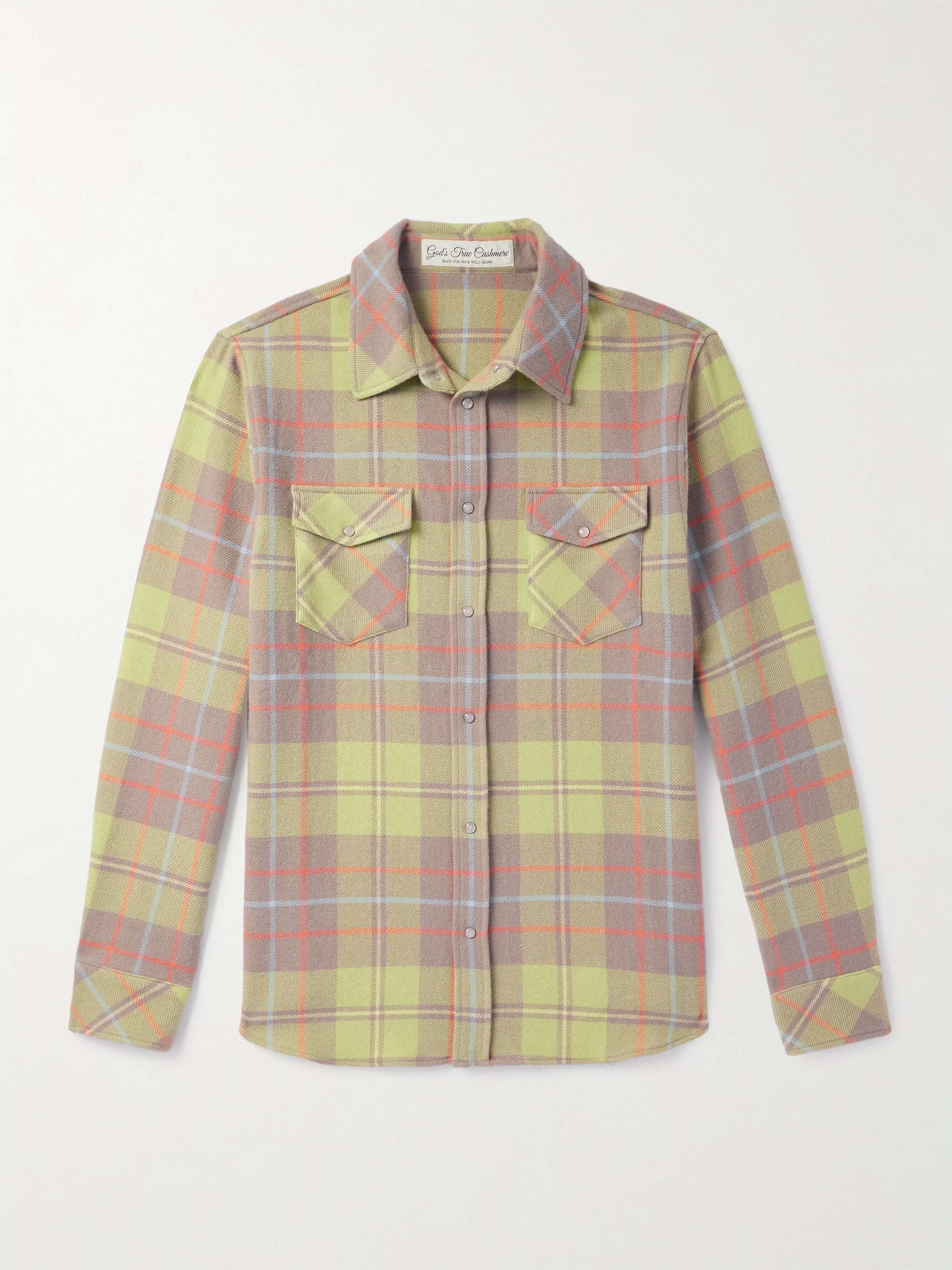 Earth Checked Cashmere Shirt view