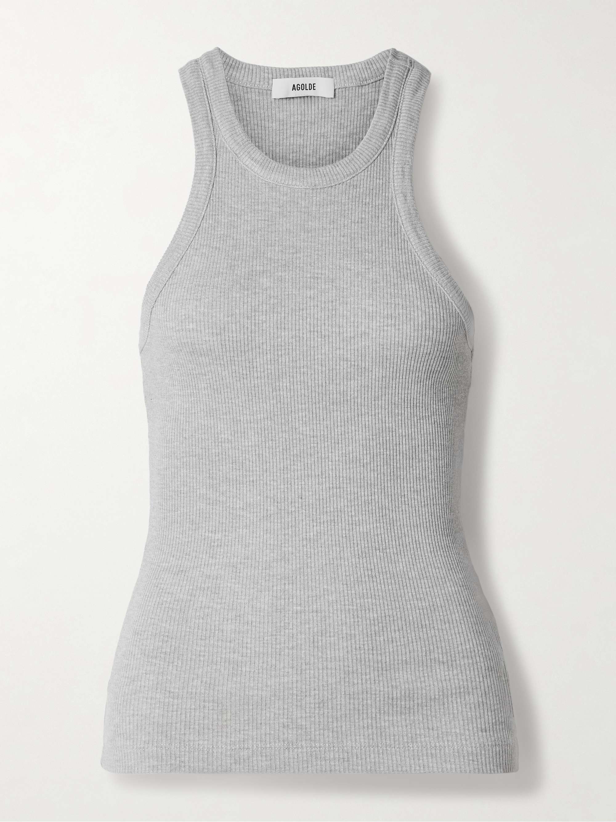 Rayne ribbed stretch organic cotton and Lyocell-blend jersey tank view