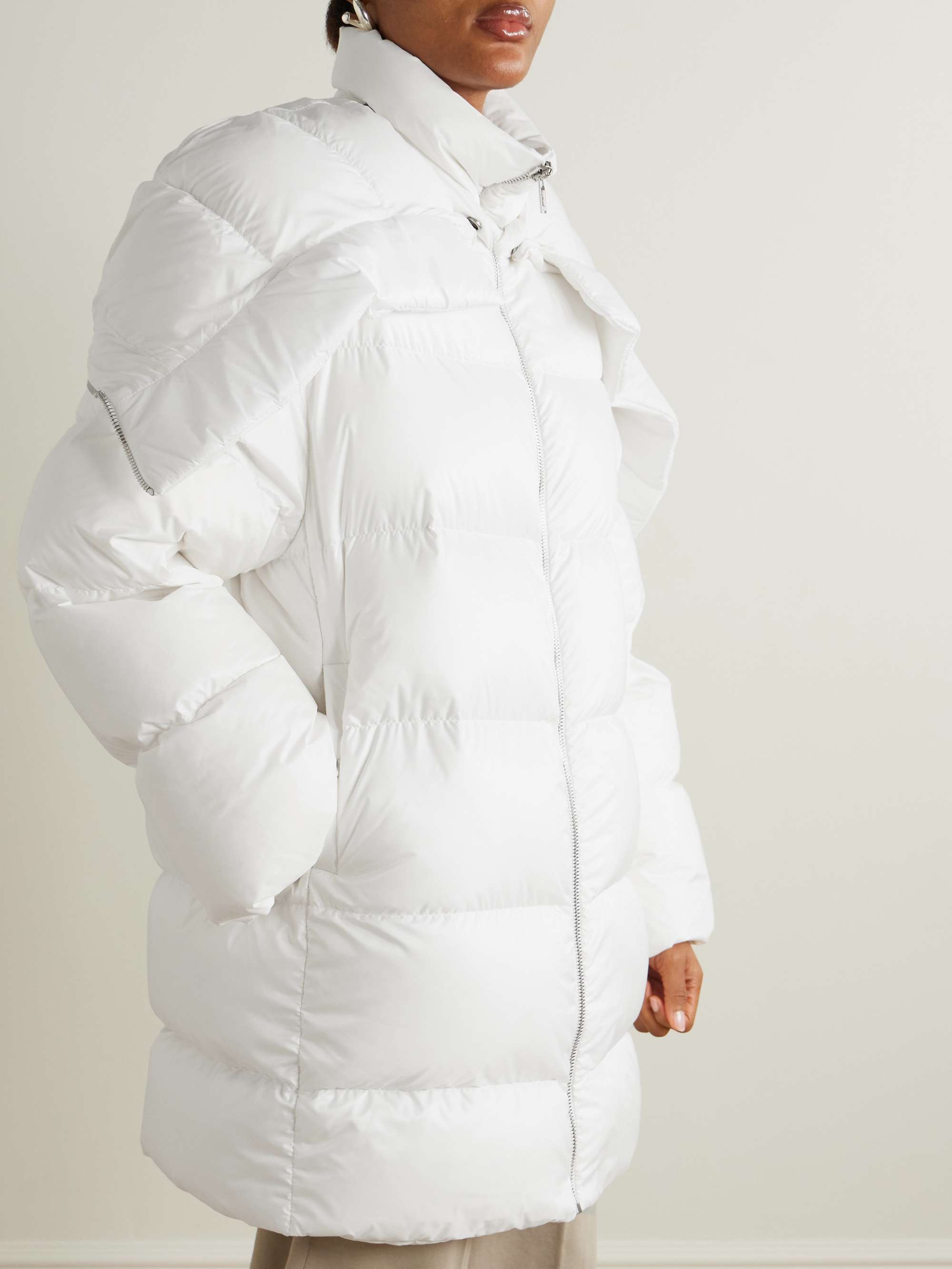 + Moncler Cyclopic oversized hooded appliquéd quilted shell down jacket view