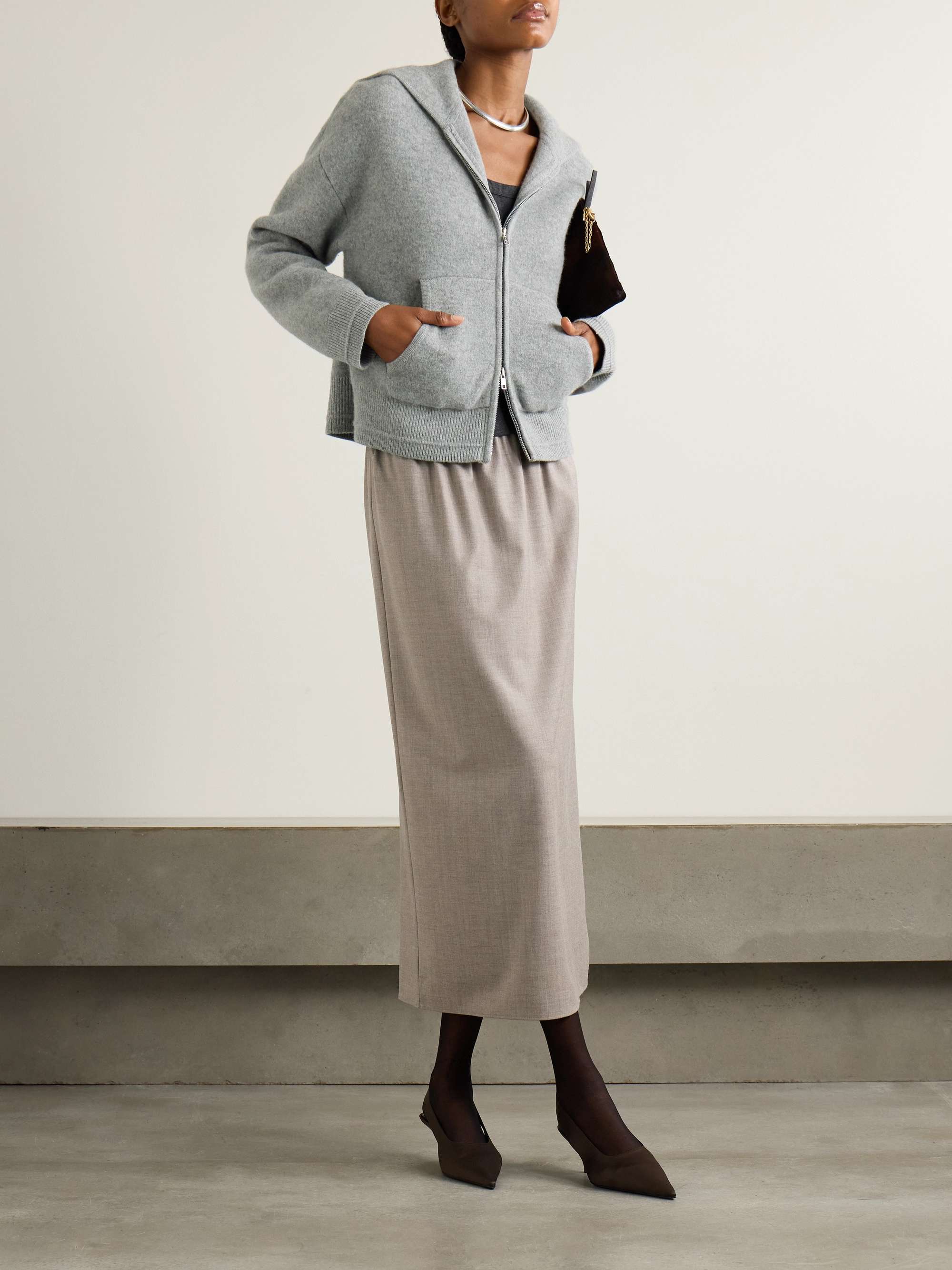 Merino wool hoodie view