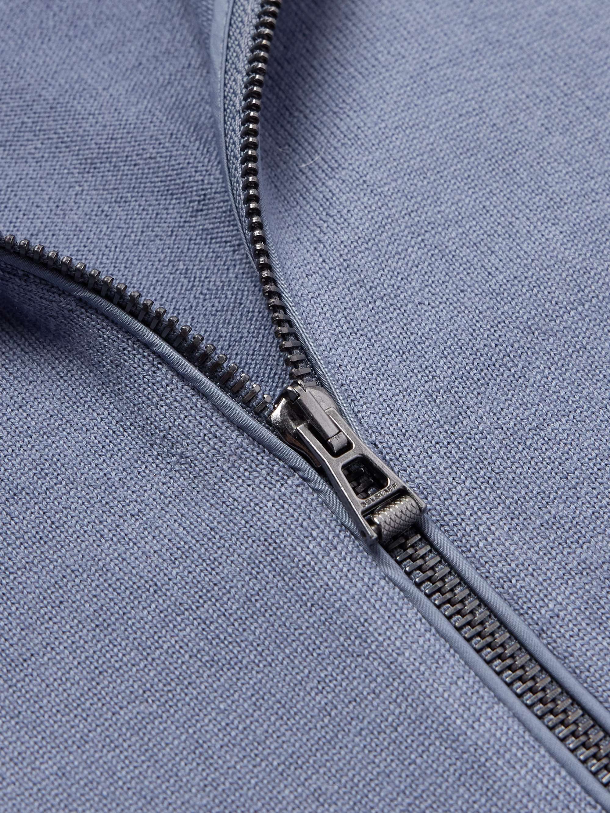 Kelby Slim-Fit Shell-Trimmed Wool Zip-Up Cardigan view