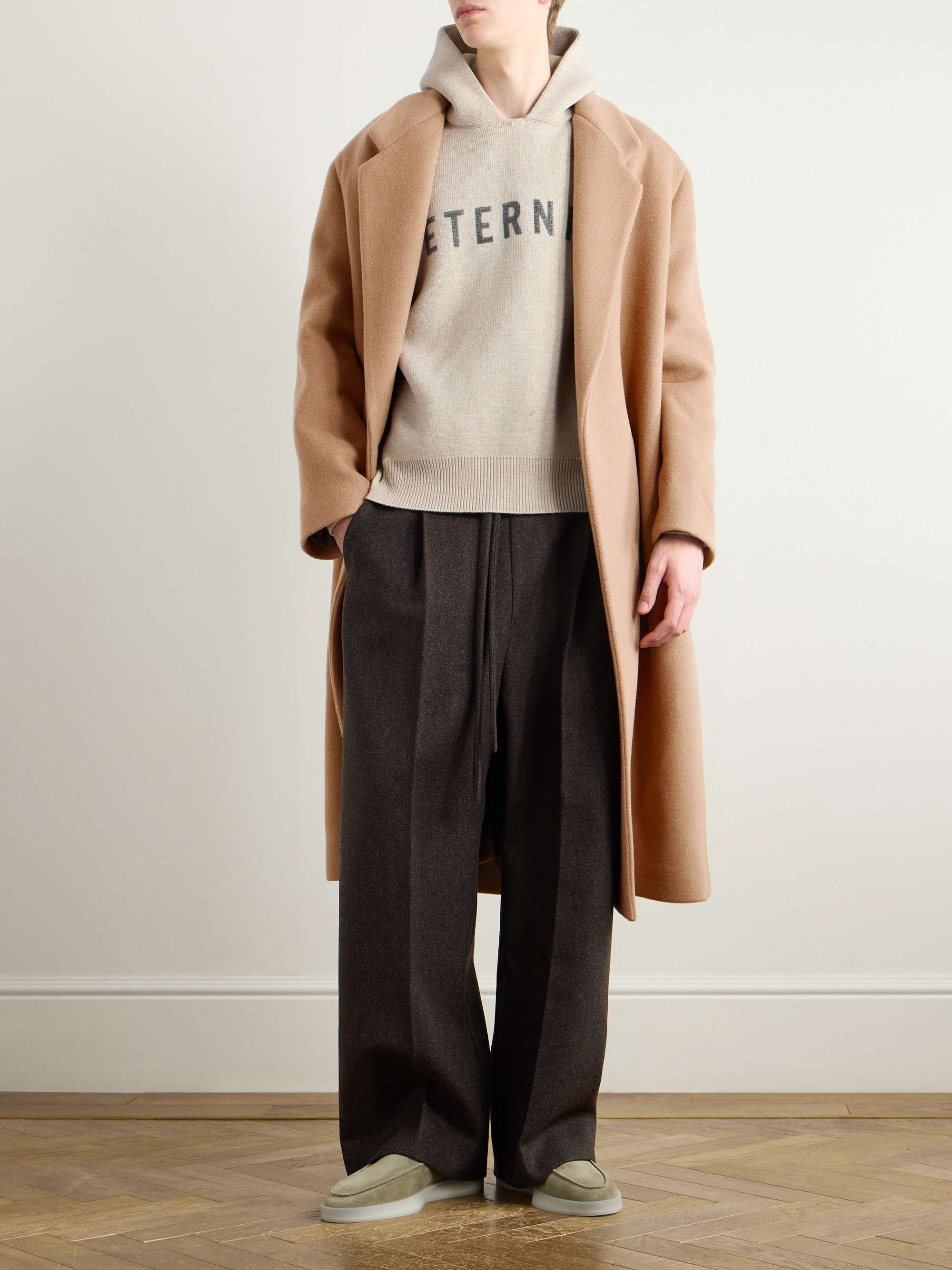 Eternal Oversized Logo-Jacquard Merino Wool Hoodie view