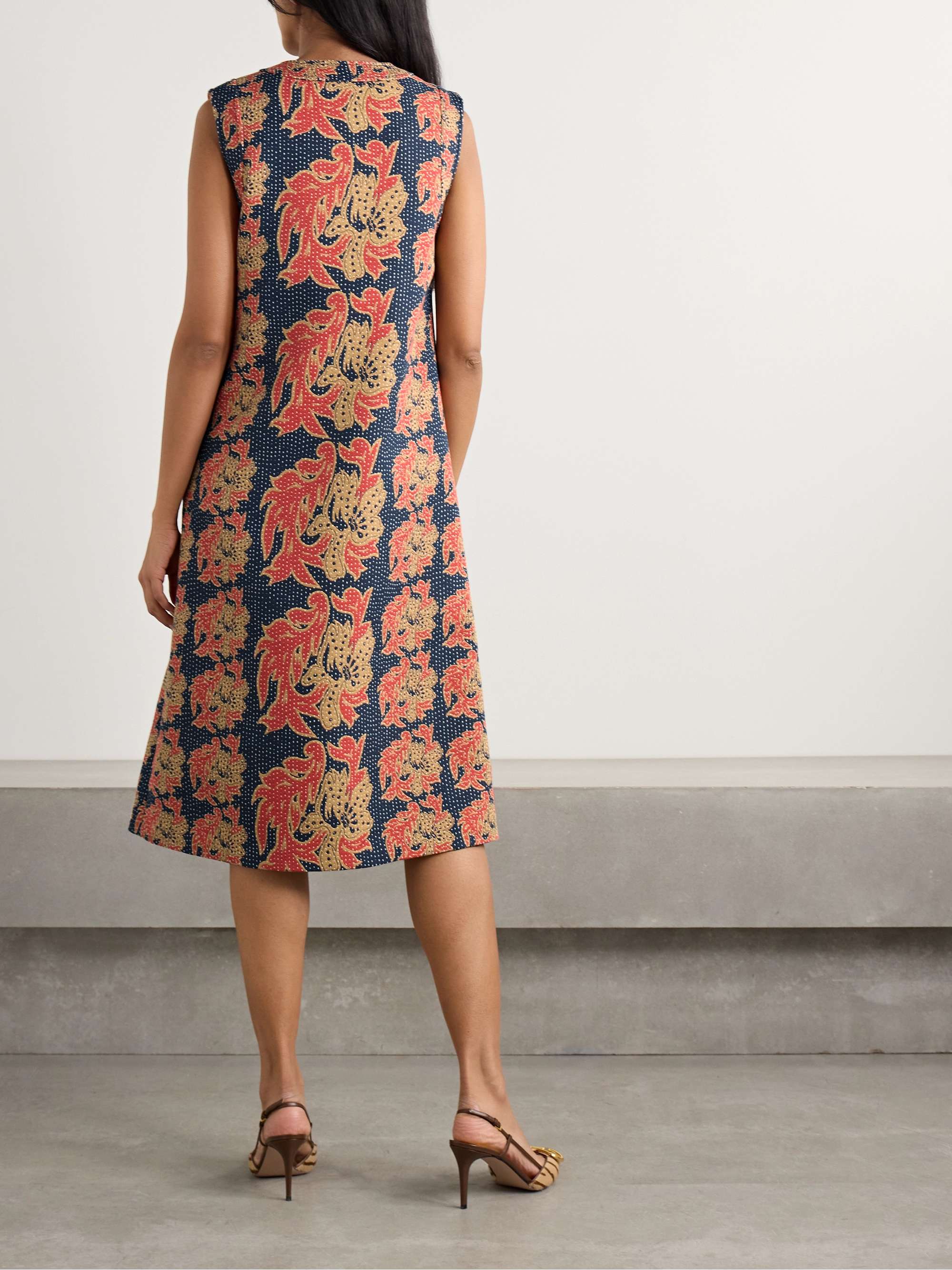 Après L'Hiver cotton-blend jacquard midi dress view