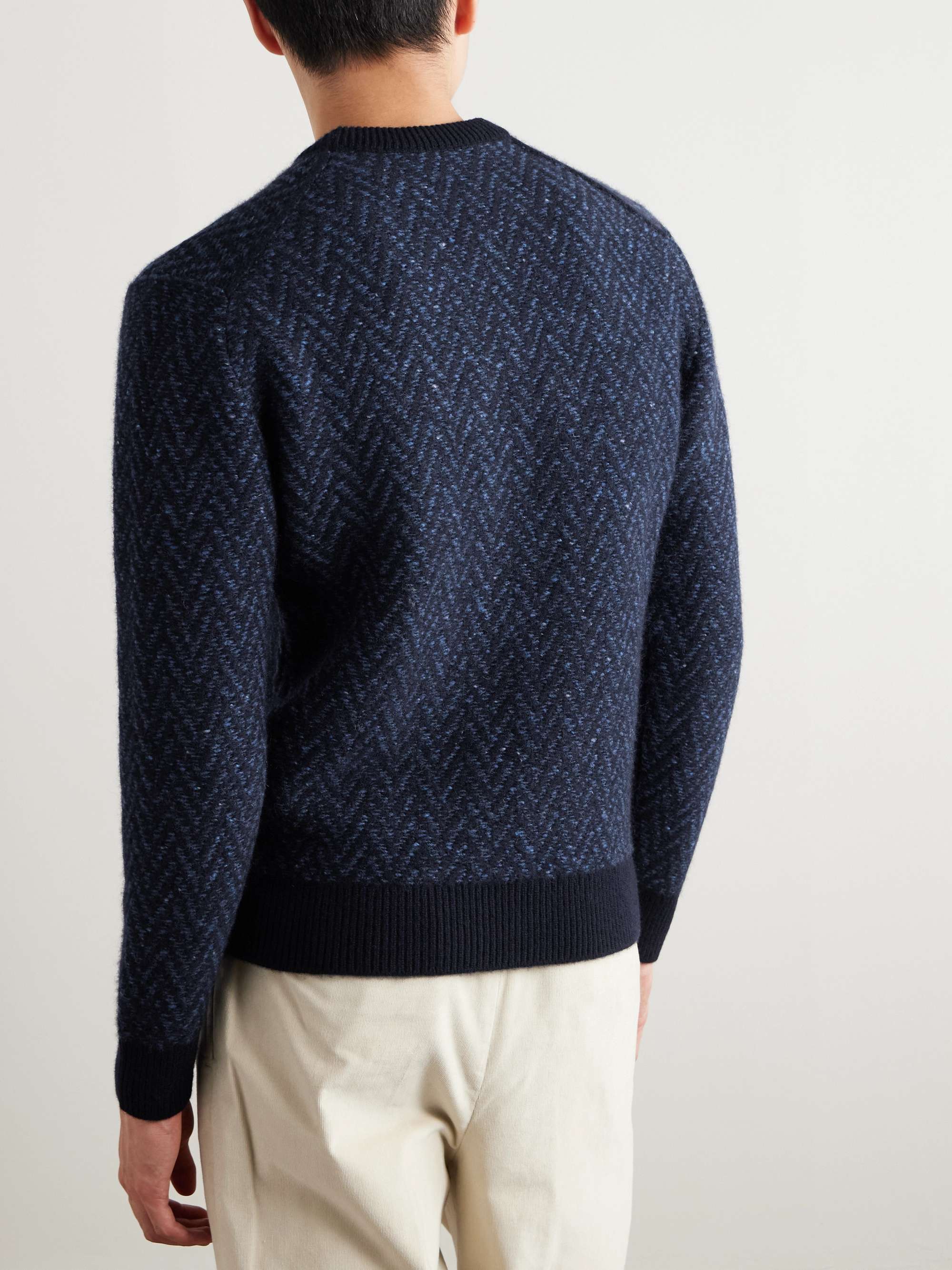 Hertford Herringbone Cashmere Sweater view