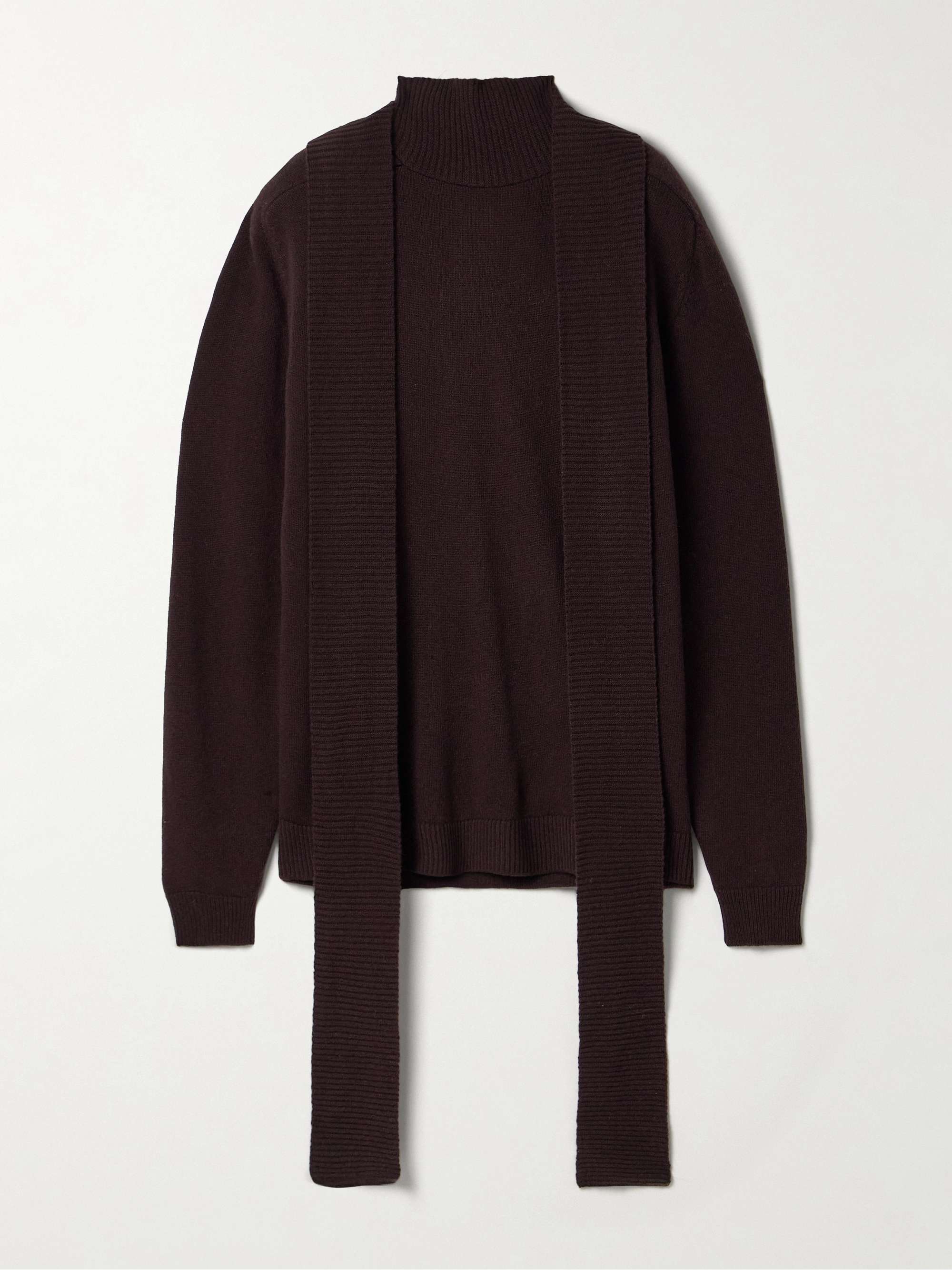 Cutout wool turtleneck sweater view