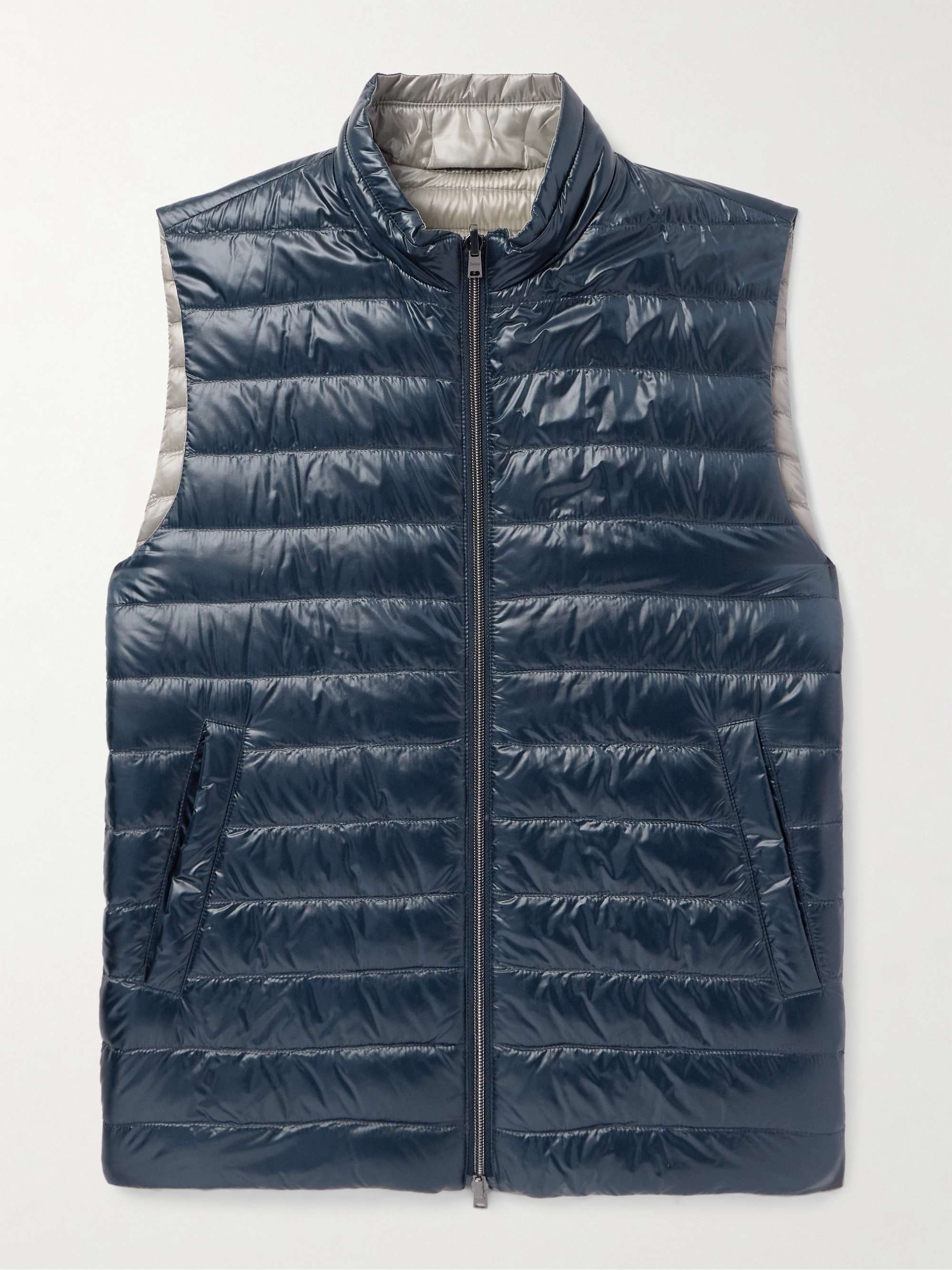 Reversible Quilted Nylon Down Gilet view