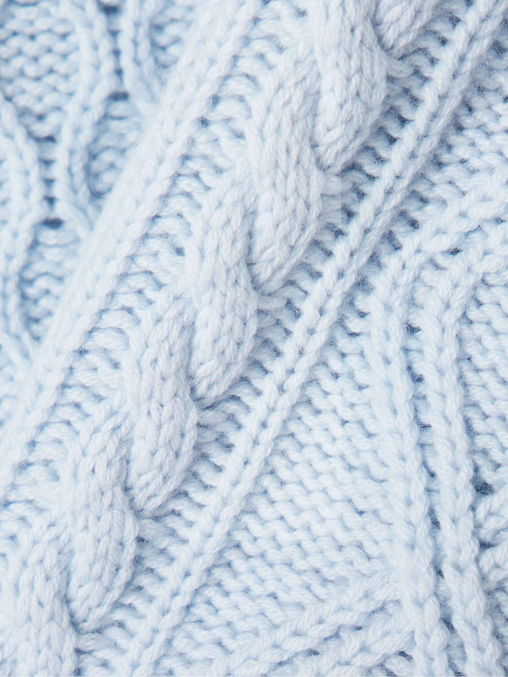 Cable-knit wool and cashmere-blend turtleneck sweater view