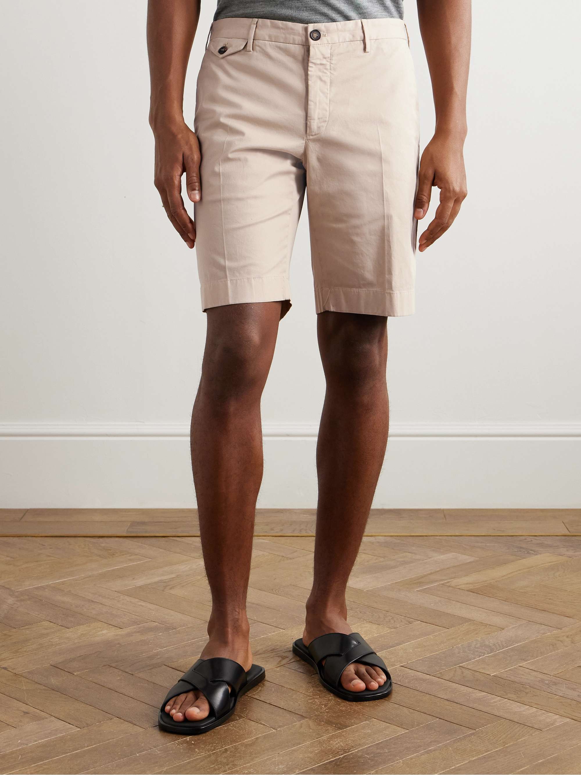 Venezia 1951 Slim-Fit Straight-Leg Cotton-Blend Bermuda Shorts view