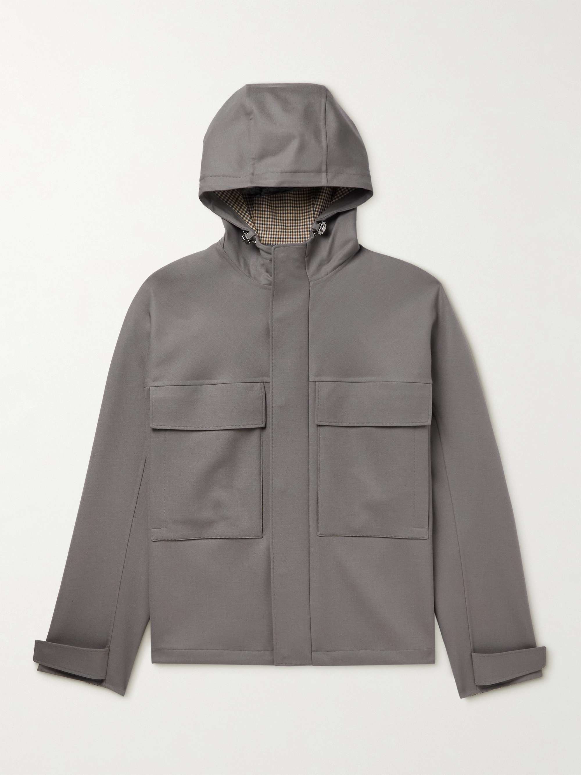 Holburn Rain System Stretch-Wool Hooded Jacket view