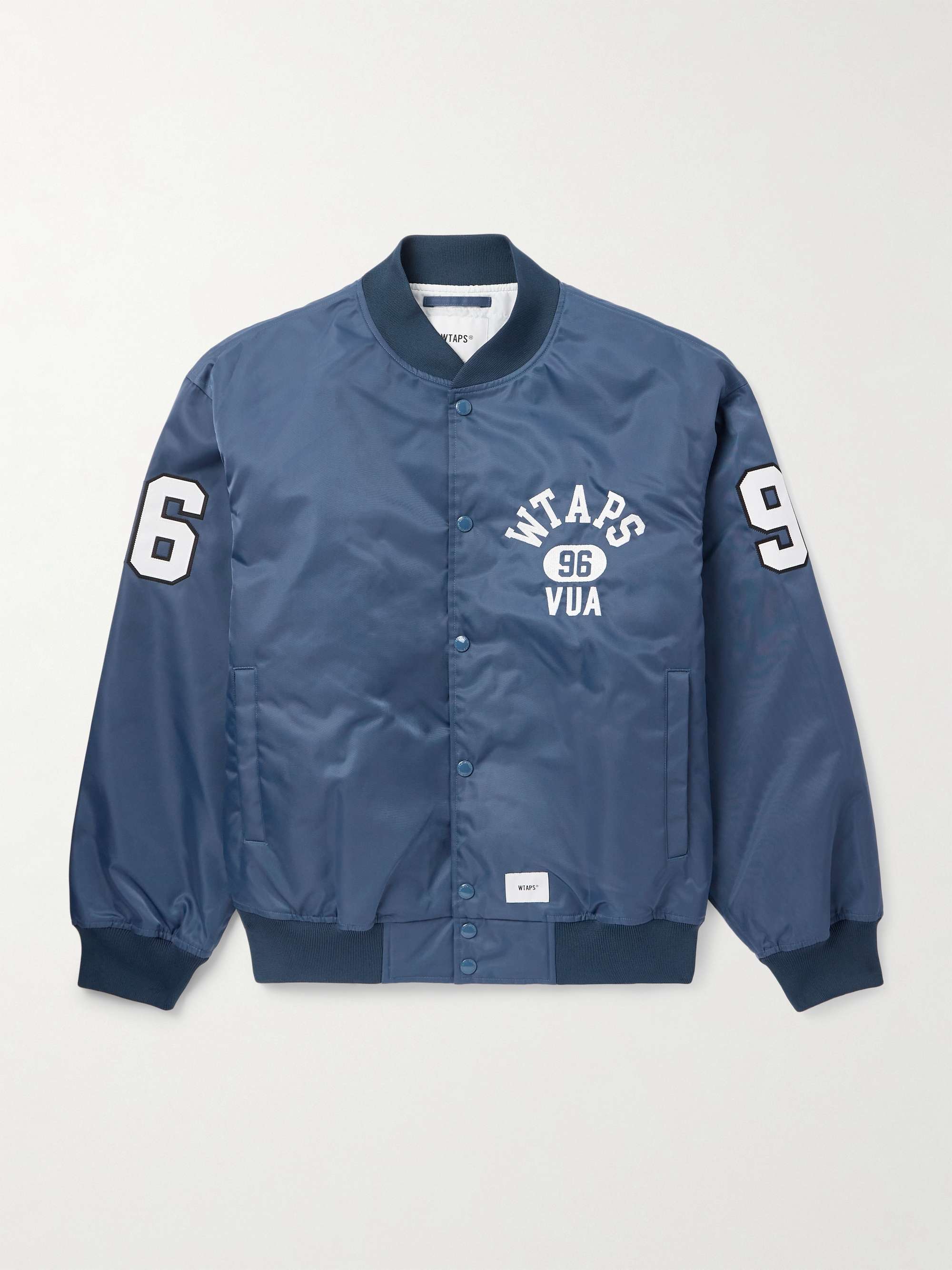 Team Logo-Appliquéd Padded Nylon-Twill Bomber Jacket view