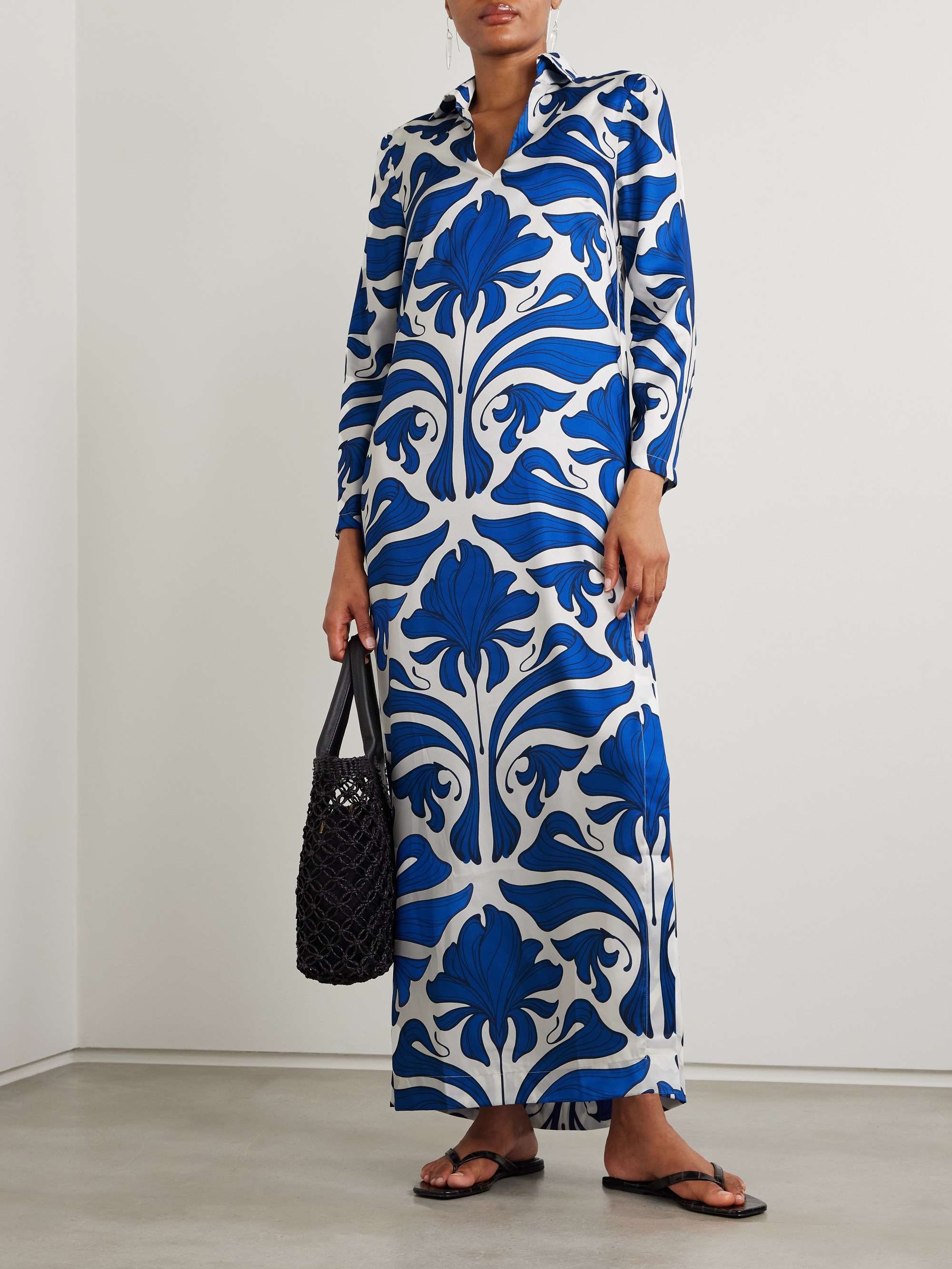 Varadero printed recycled-twill kaftan view