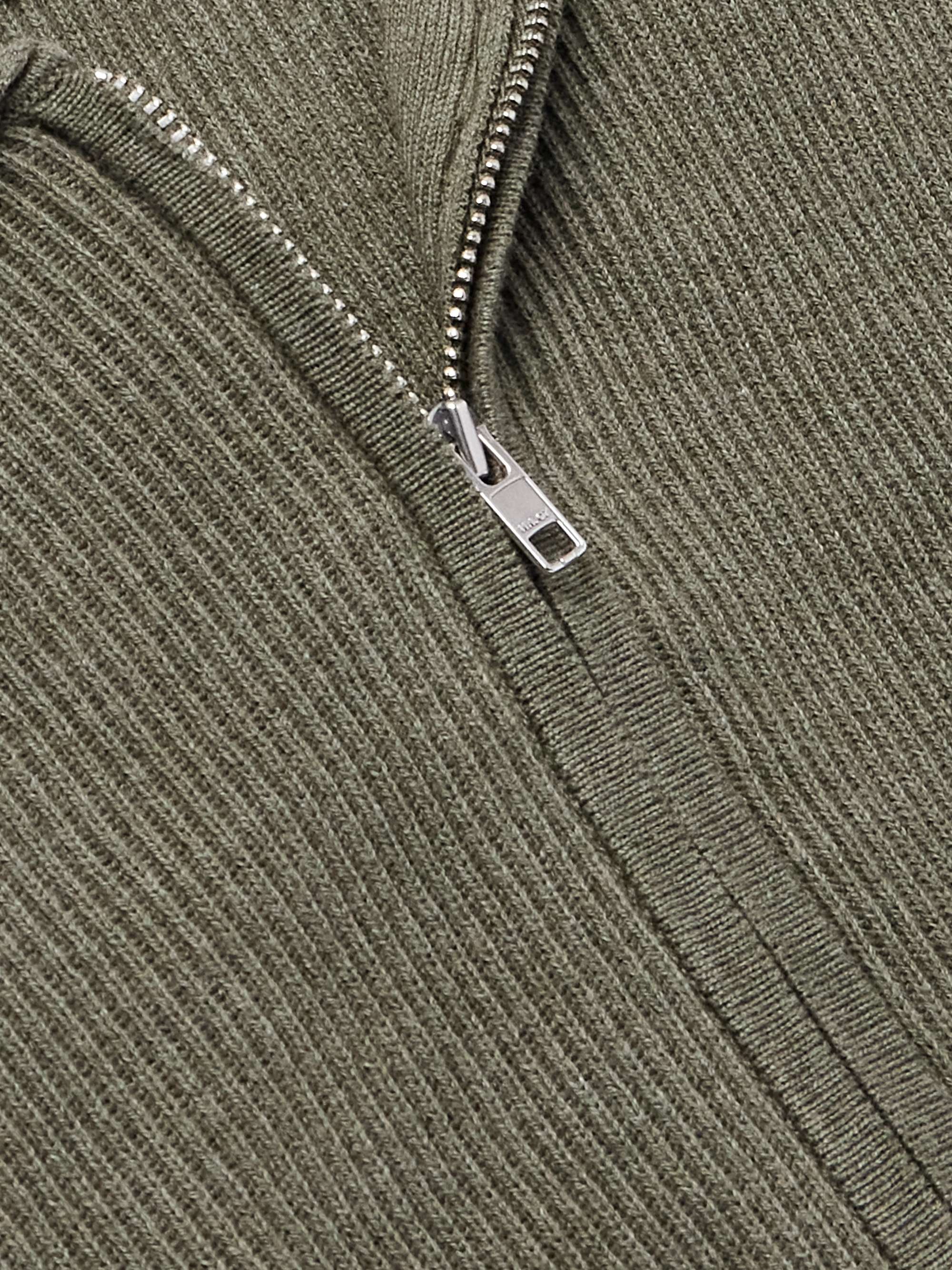 Hansie 6600 Ribbed Organic Cotton Half-Zip Polo Sweater view
