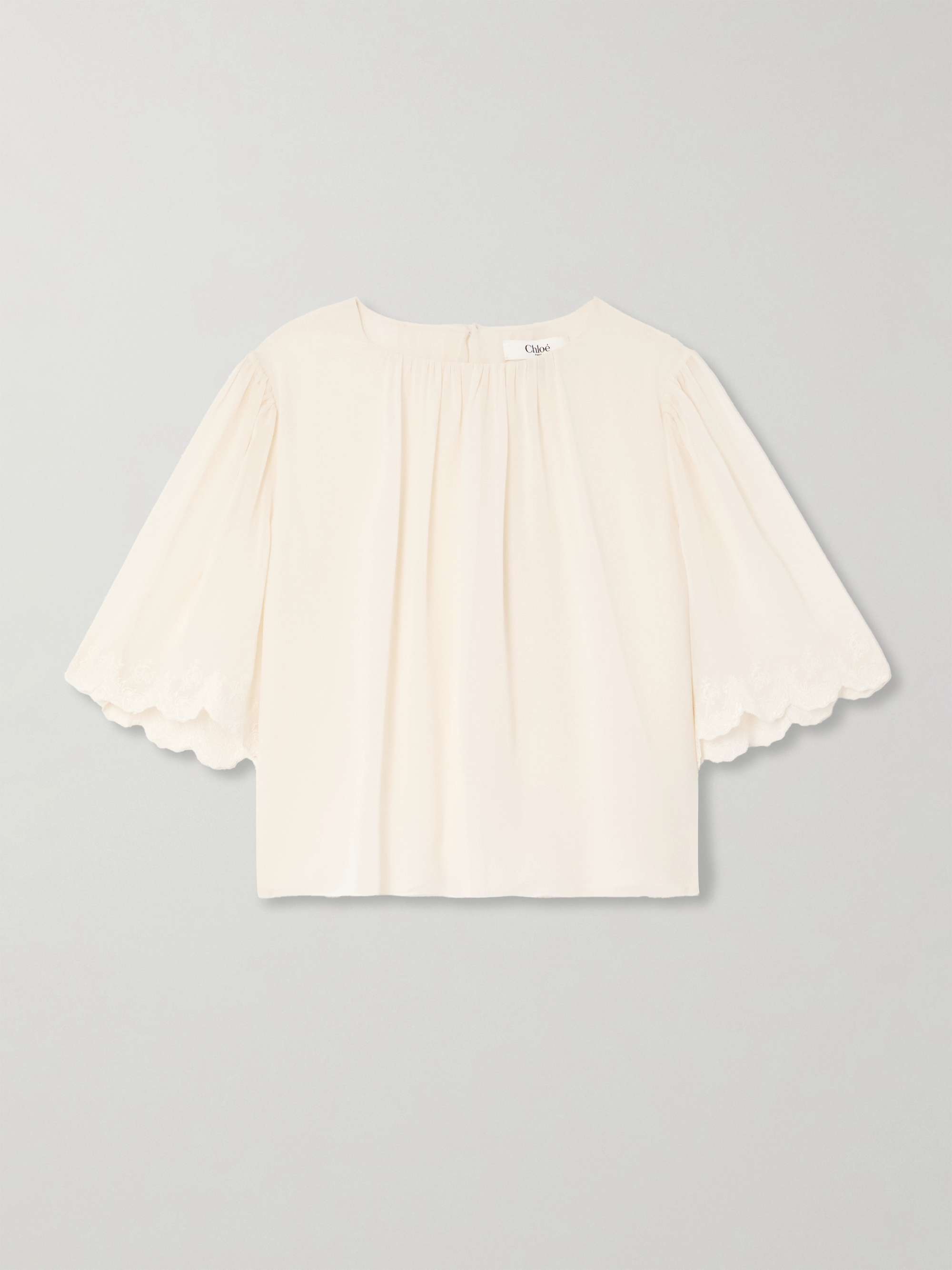 Silk-chiffon blouse view