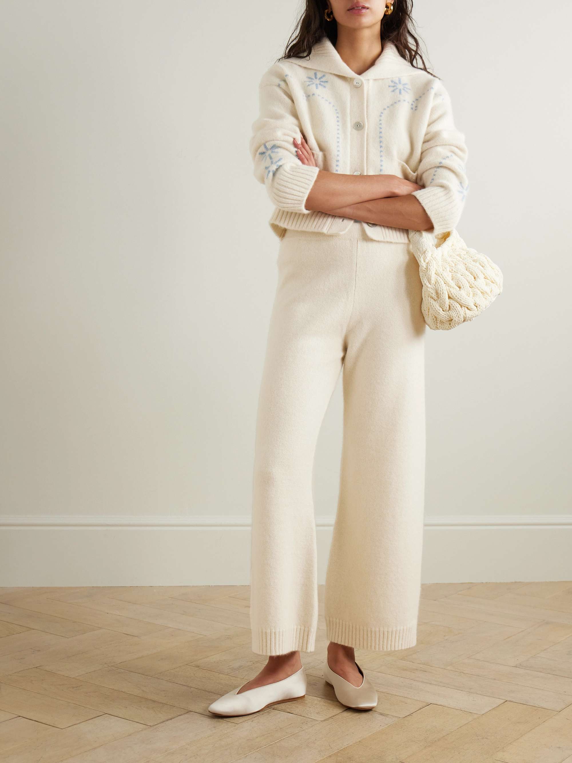Cashmere wide-leg pants view