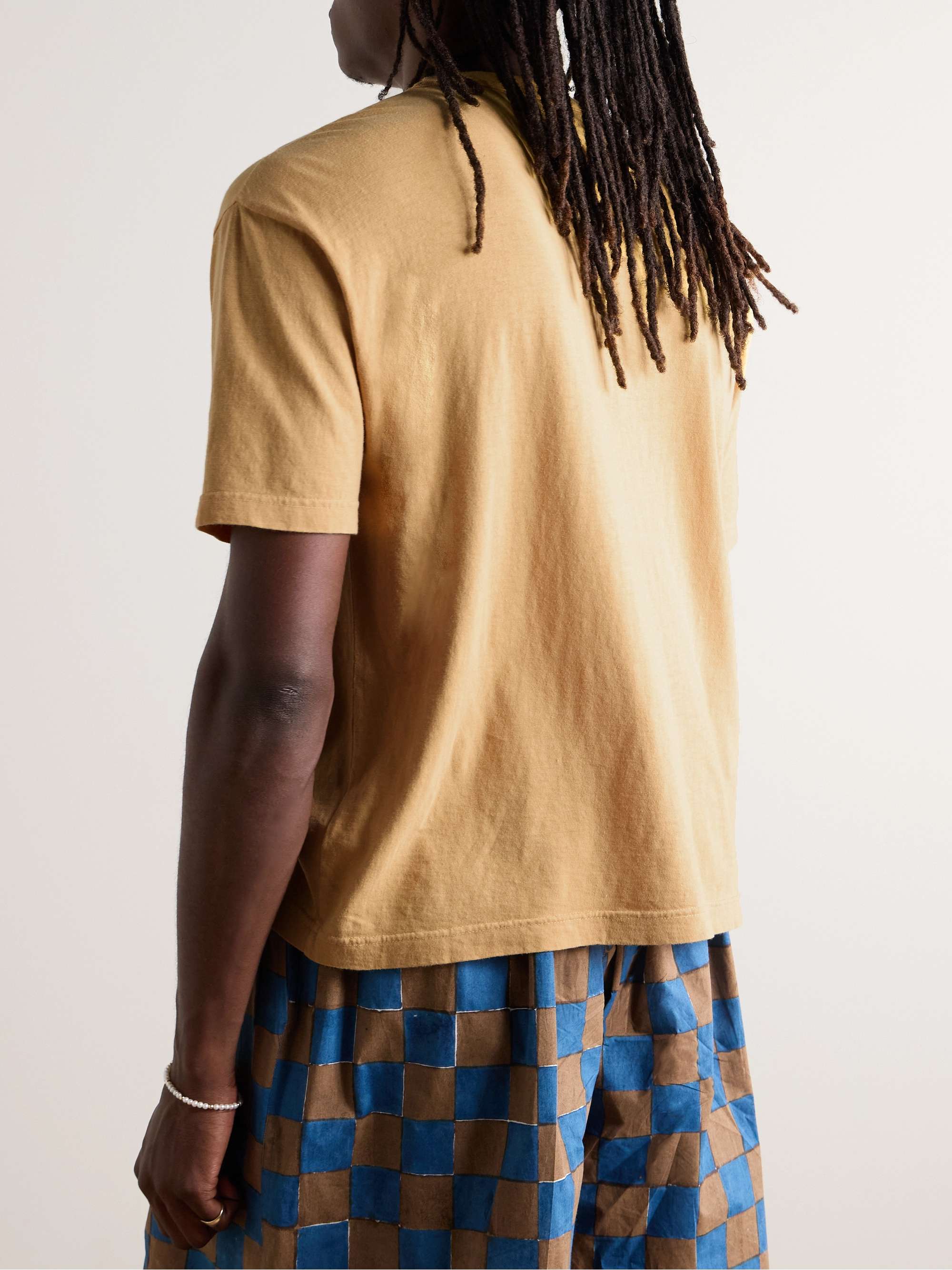 Jumbo Garment-Dyed Cotton-Blend Jersey T-Shirt view