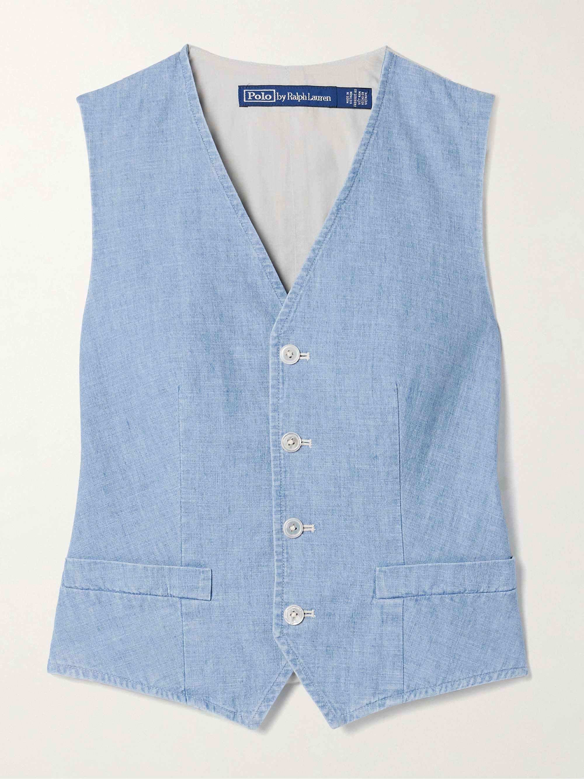 Pauline cotton-chambray vest view