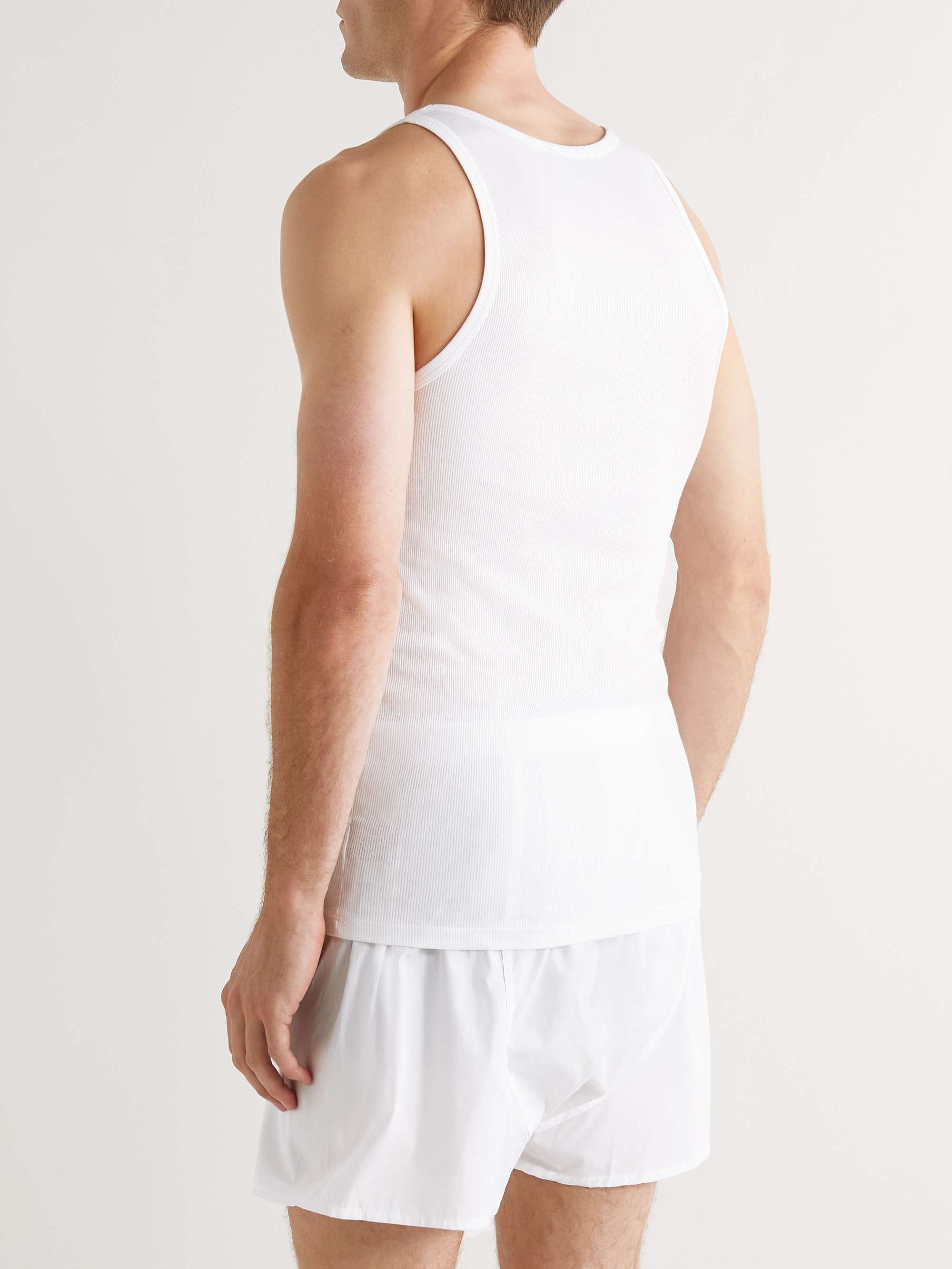 Ribbed Cotton and Modal-Blend Tank Top view
