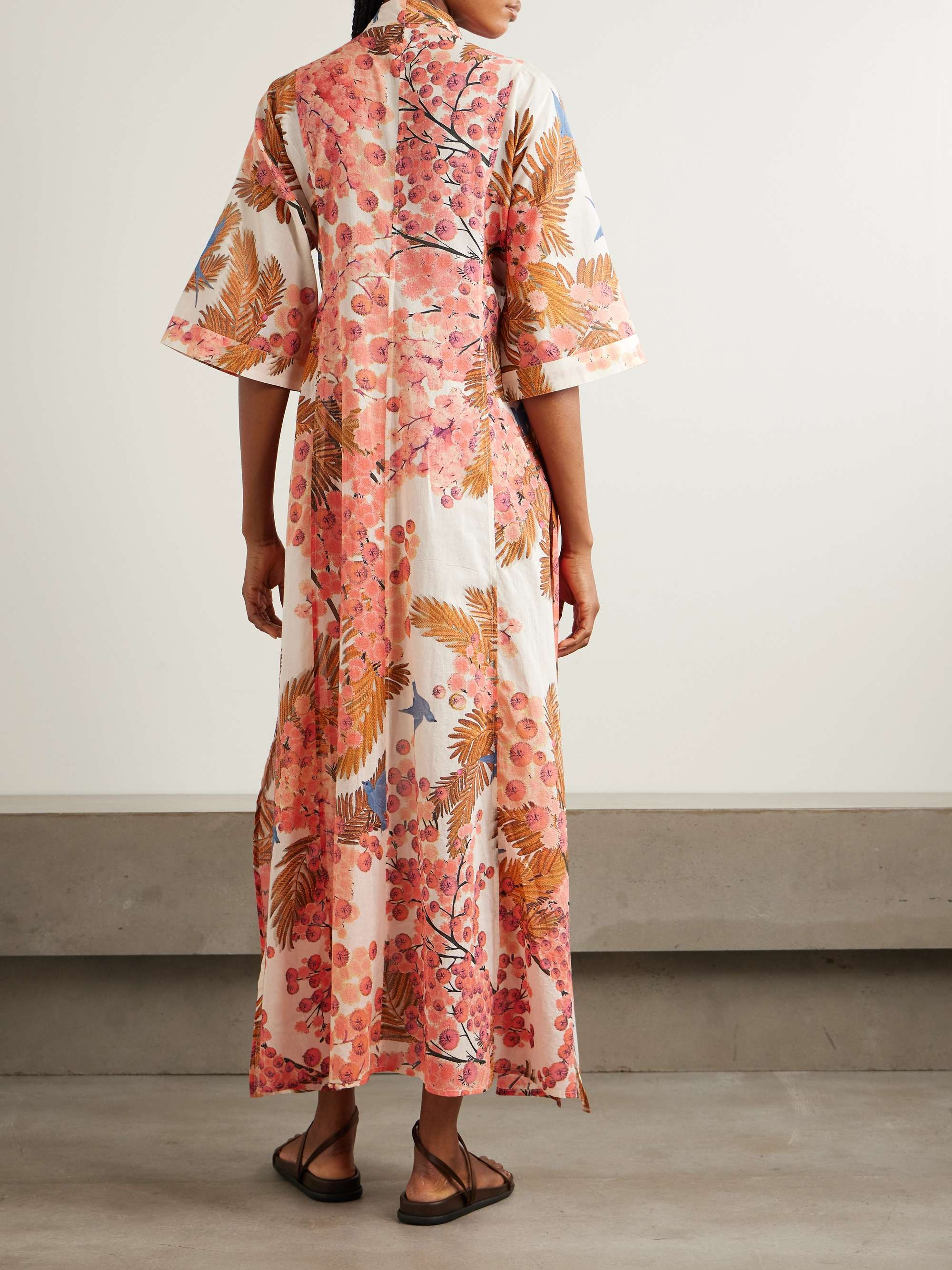 Rachel printed cotton-voile kaftan view