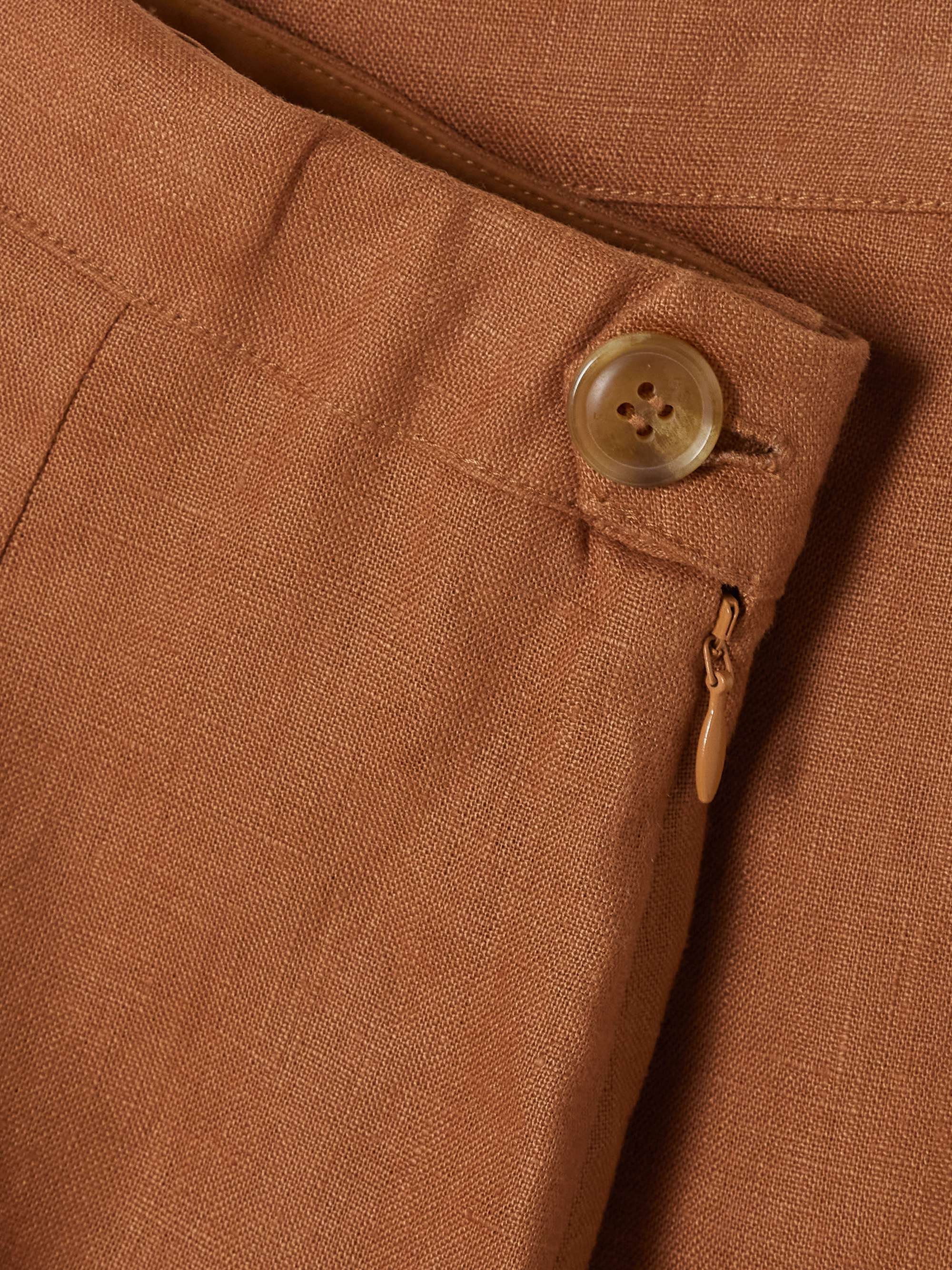 Perri pleated linen shorts view