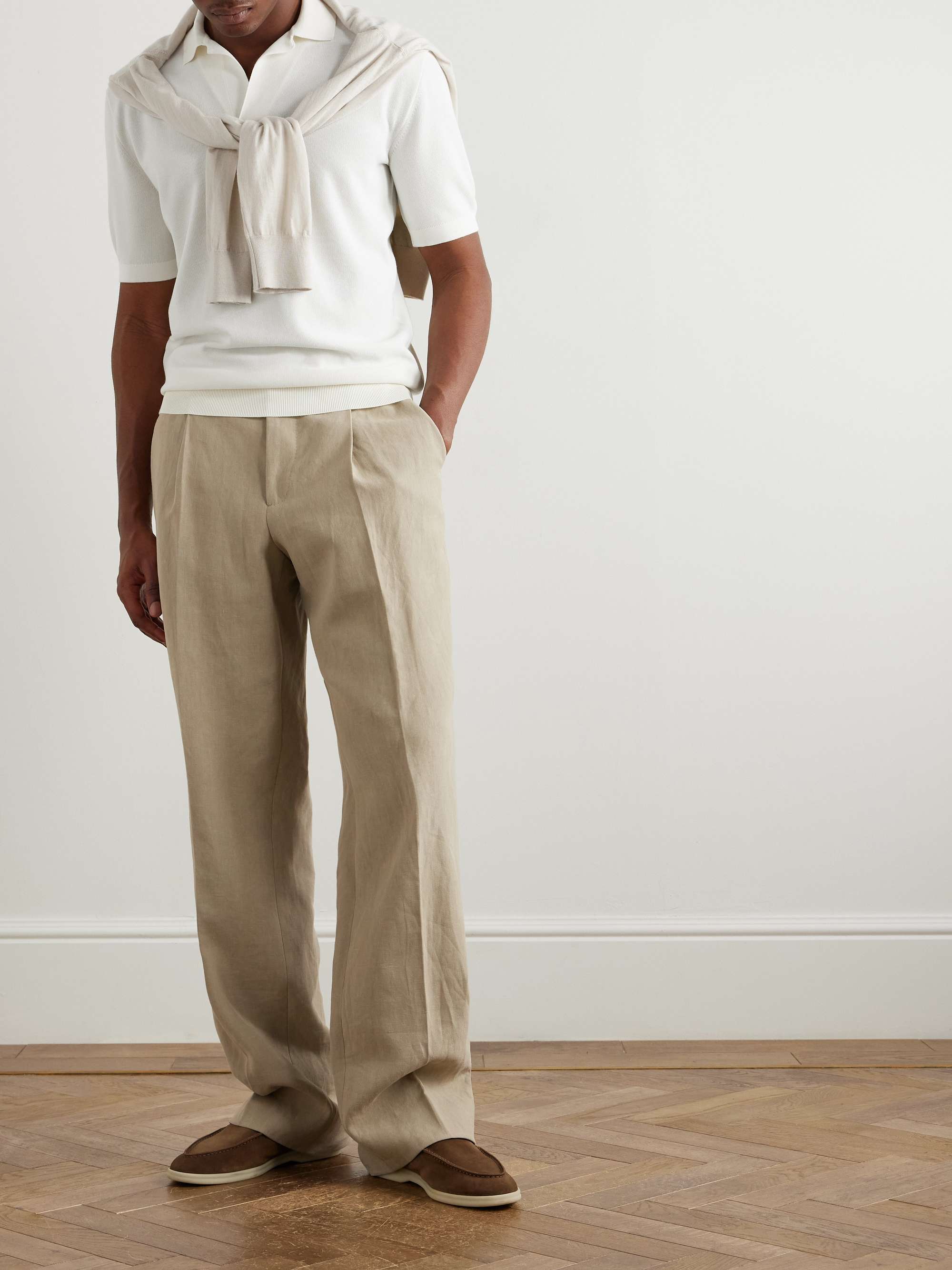 Cotton and Silk-Blend Piqué Polo Shirt view