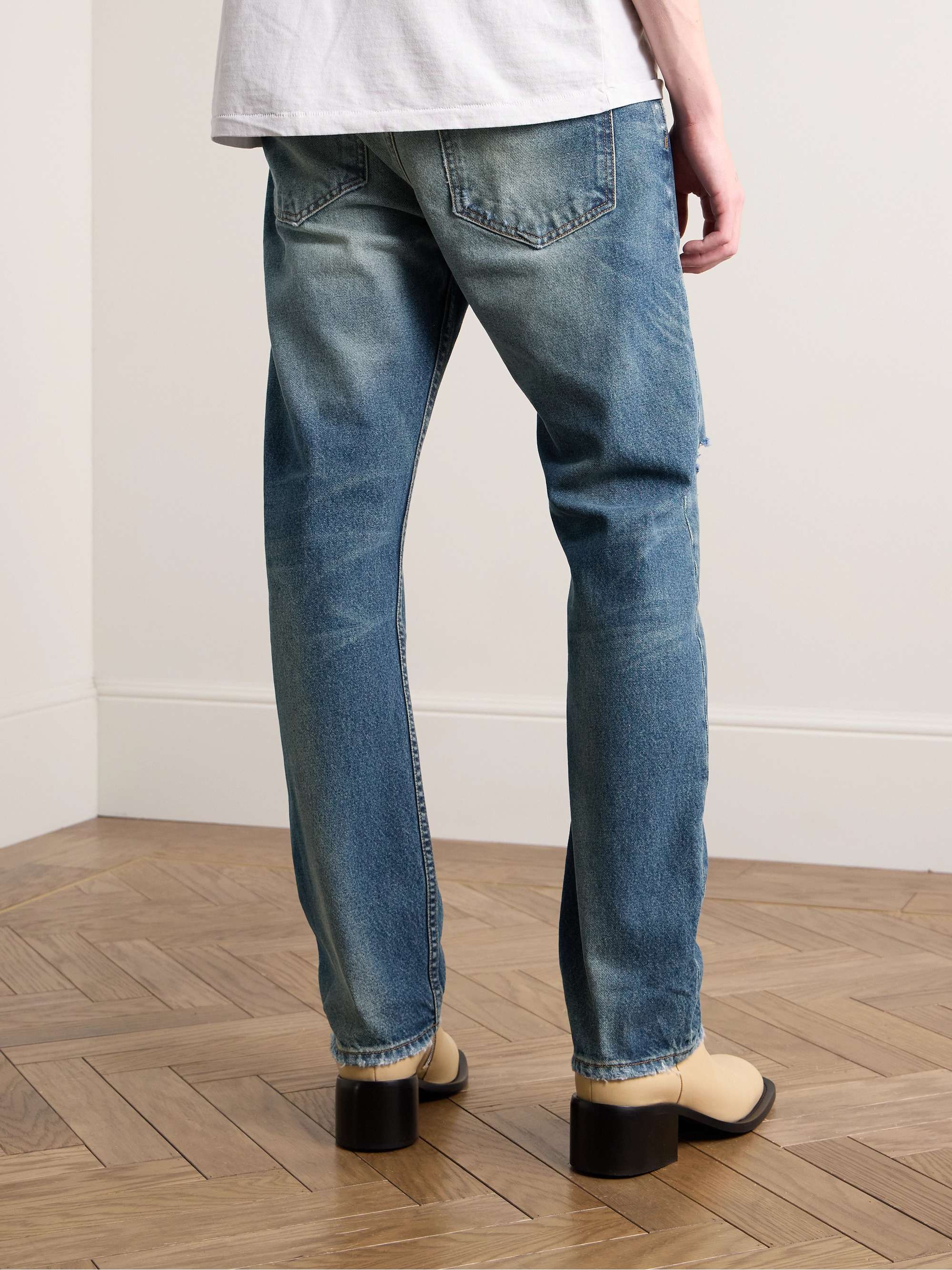 Straight-Leg Distressed Jeans view