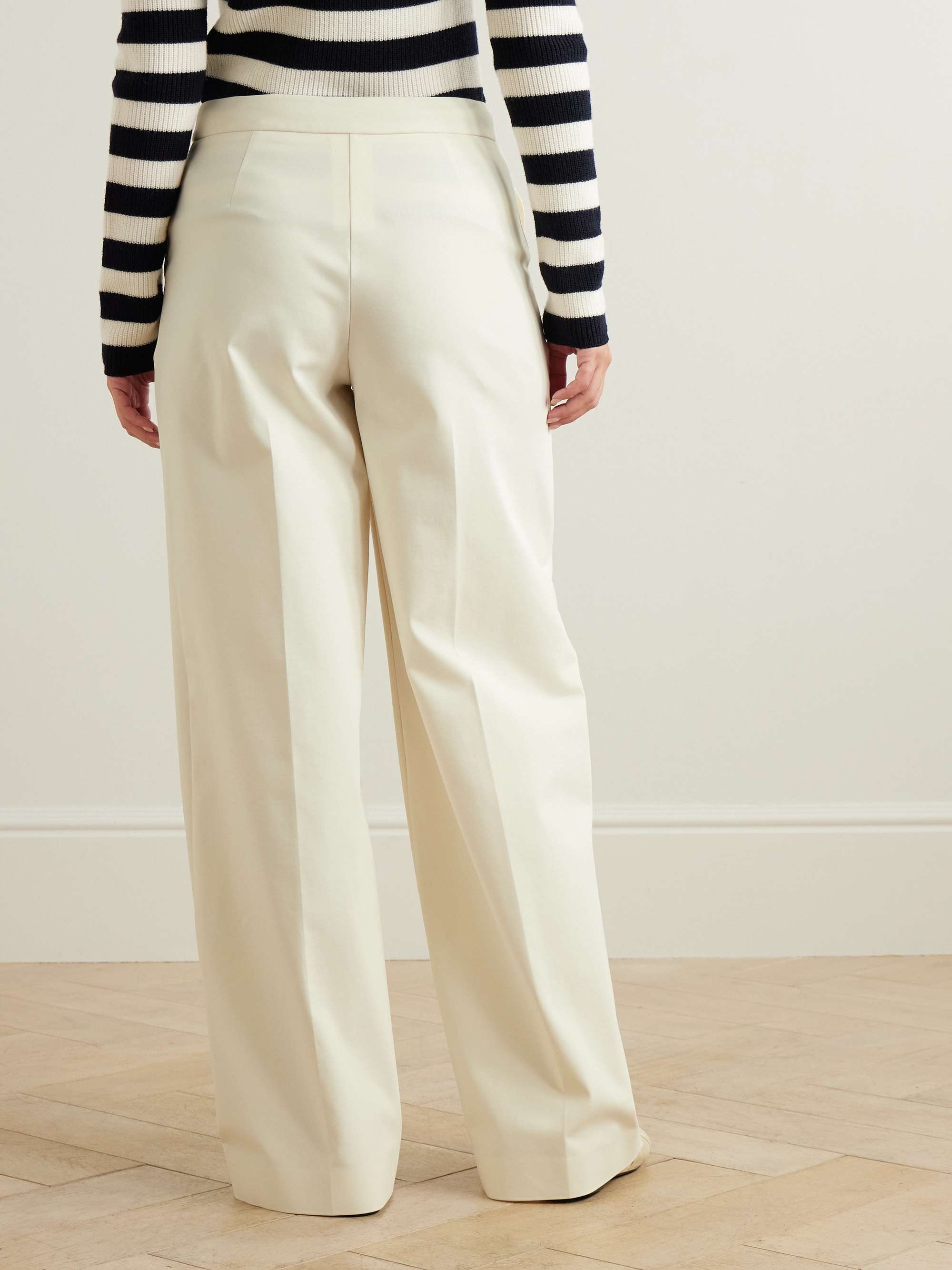 Orche cotton-blend wide-leg pants view
