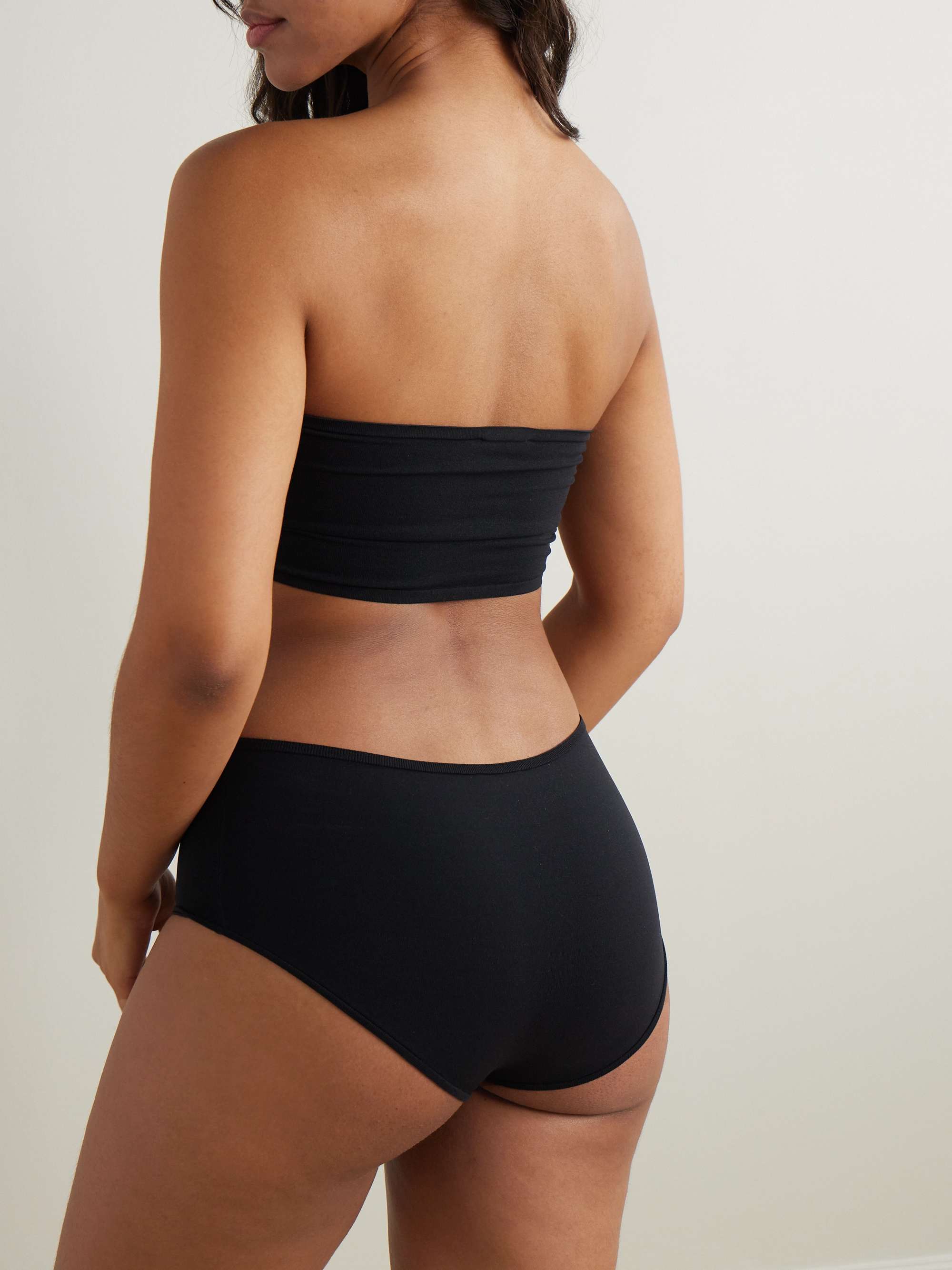Stretch-jersey bandeau bra and briefs set view