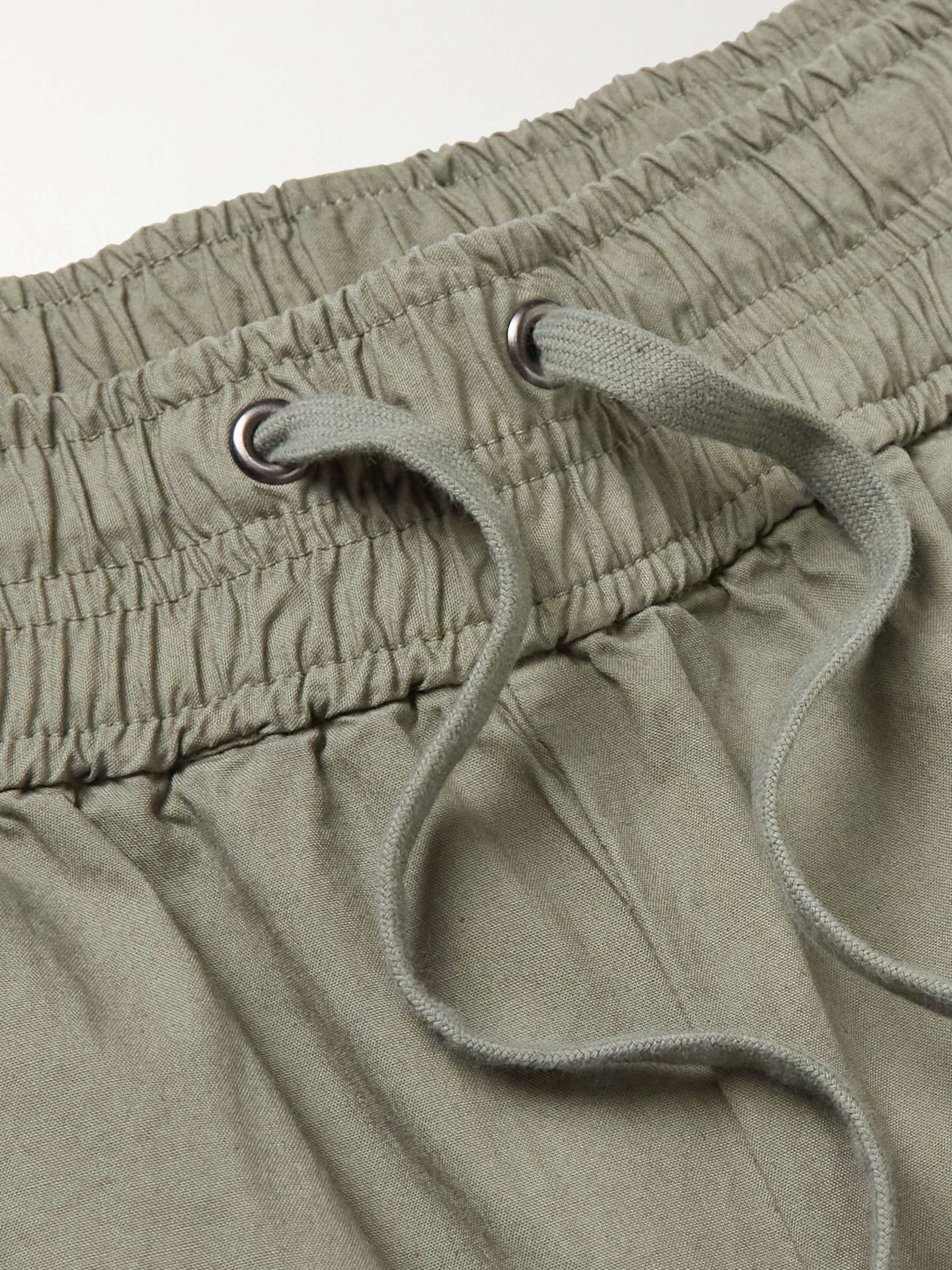Straight-Leg Cotton-Poplin Cargo Trousers view