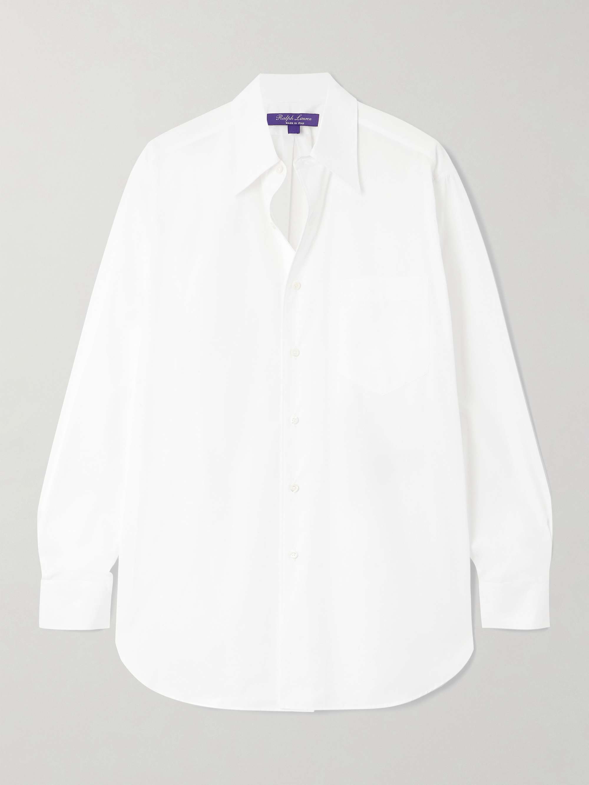 Damien embroidered cotton-poplin shirt view