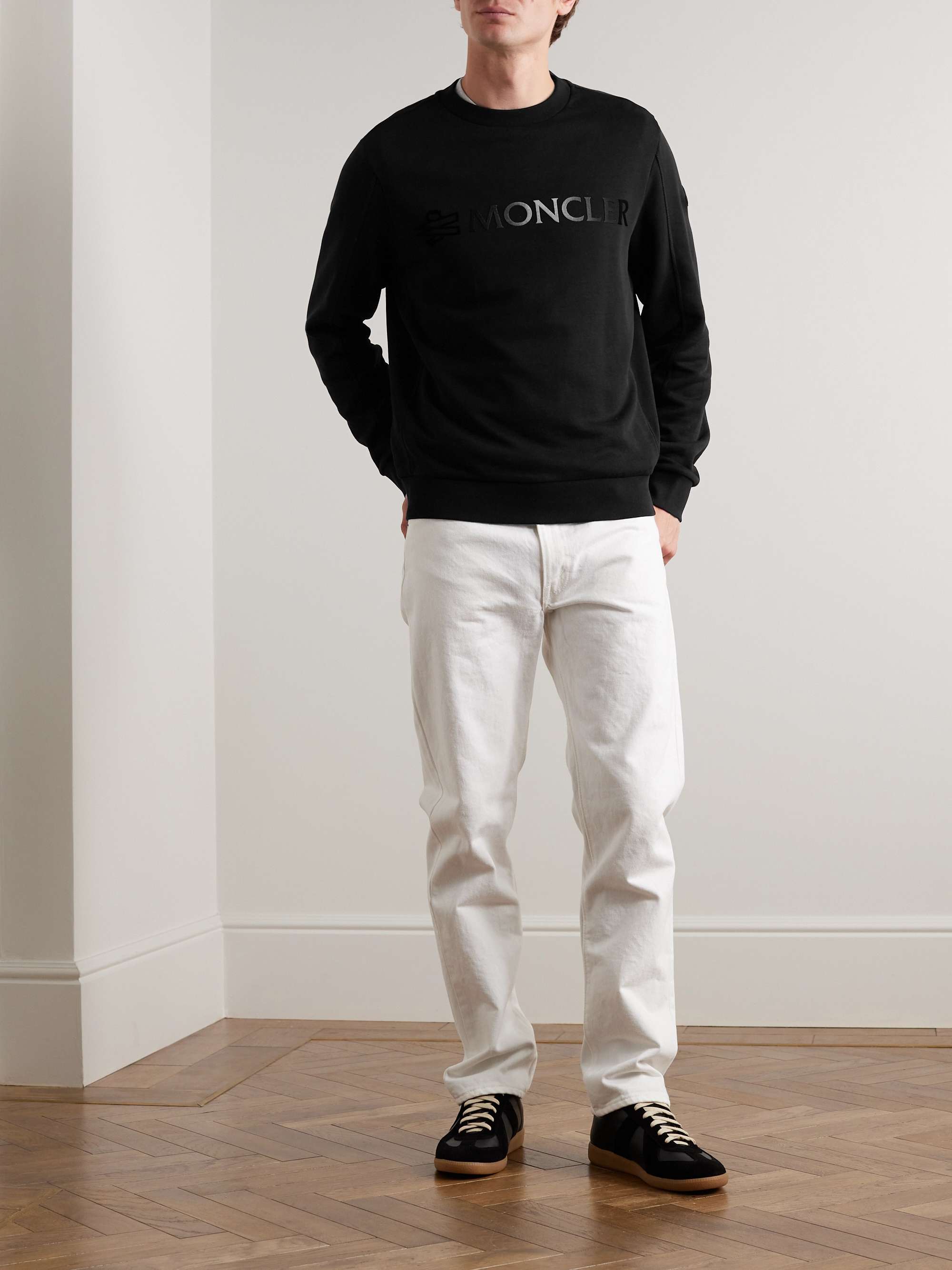 Logo-Flocked Cotton-Jersey Sweatshirt view