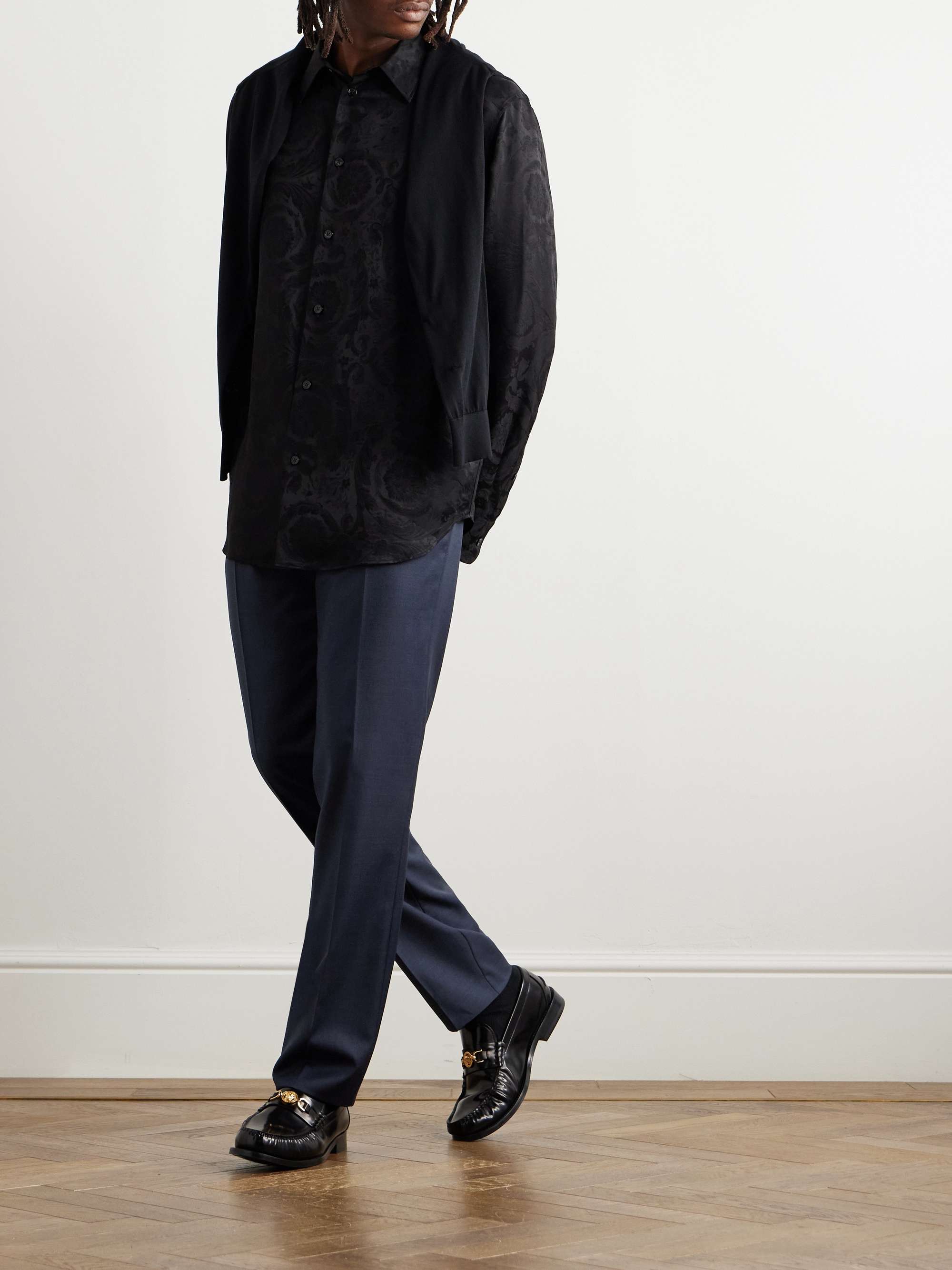 Slim-Fit Tapered Virgin Wool Trousers view