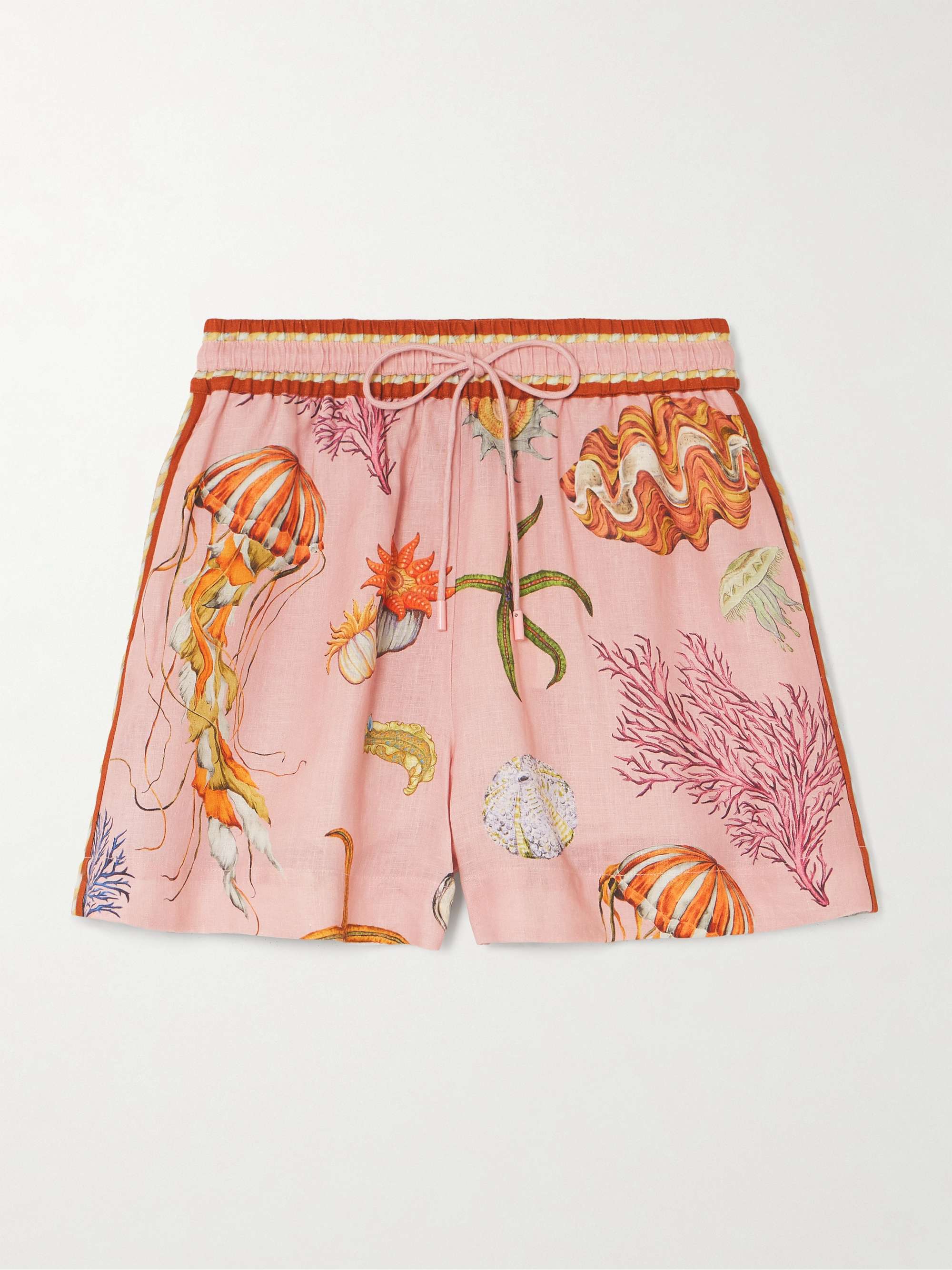+ Sam Pauletto Nereids printed linen-gauze shorts view