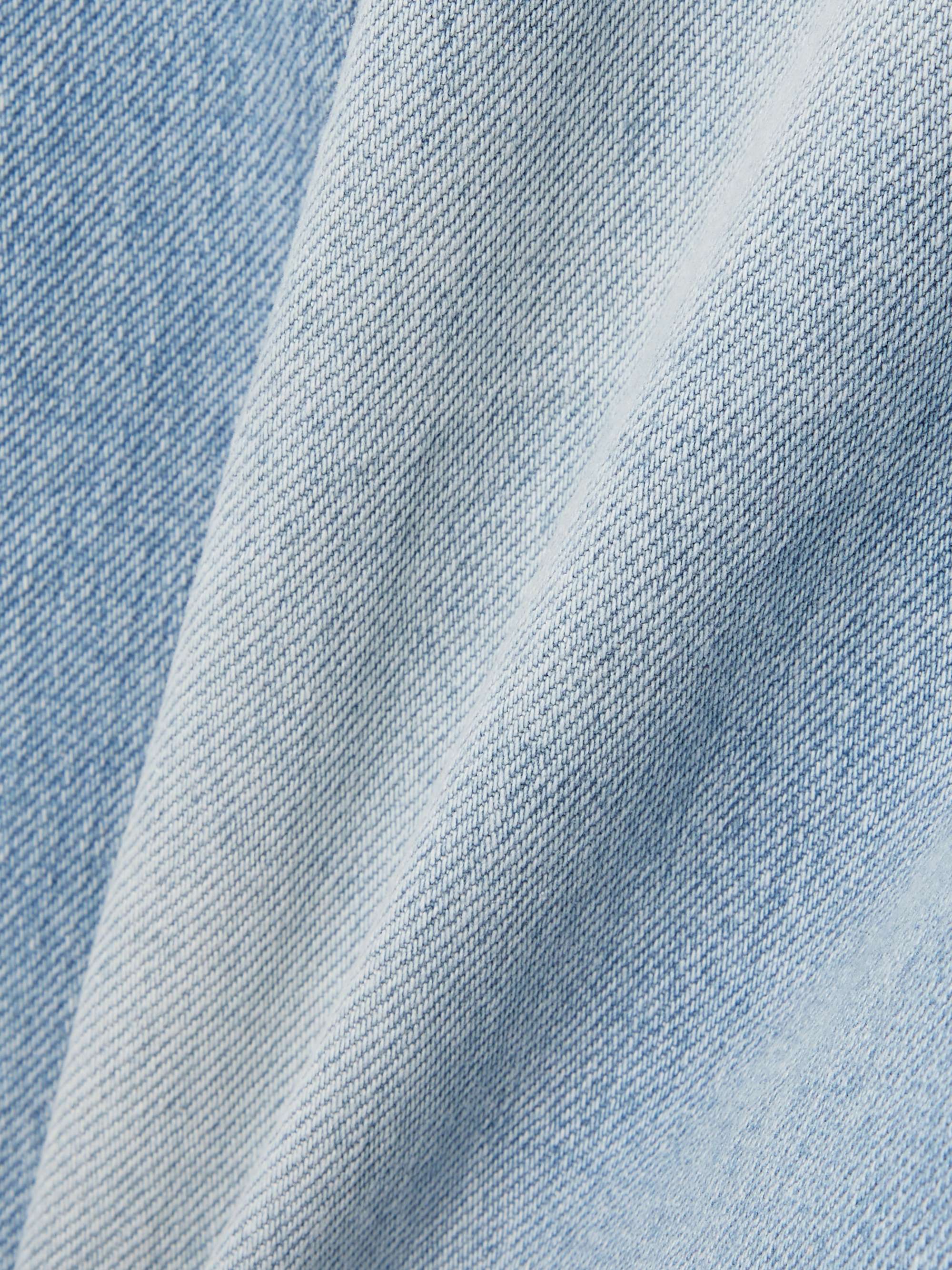Stretch-knit and denim jumpsuit view