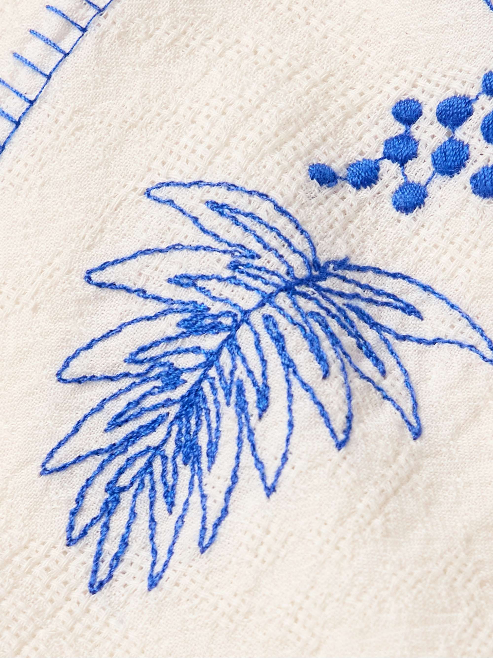 Maitan Anthinos Embroidered Cotton-Jacquard Shirt view