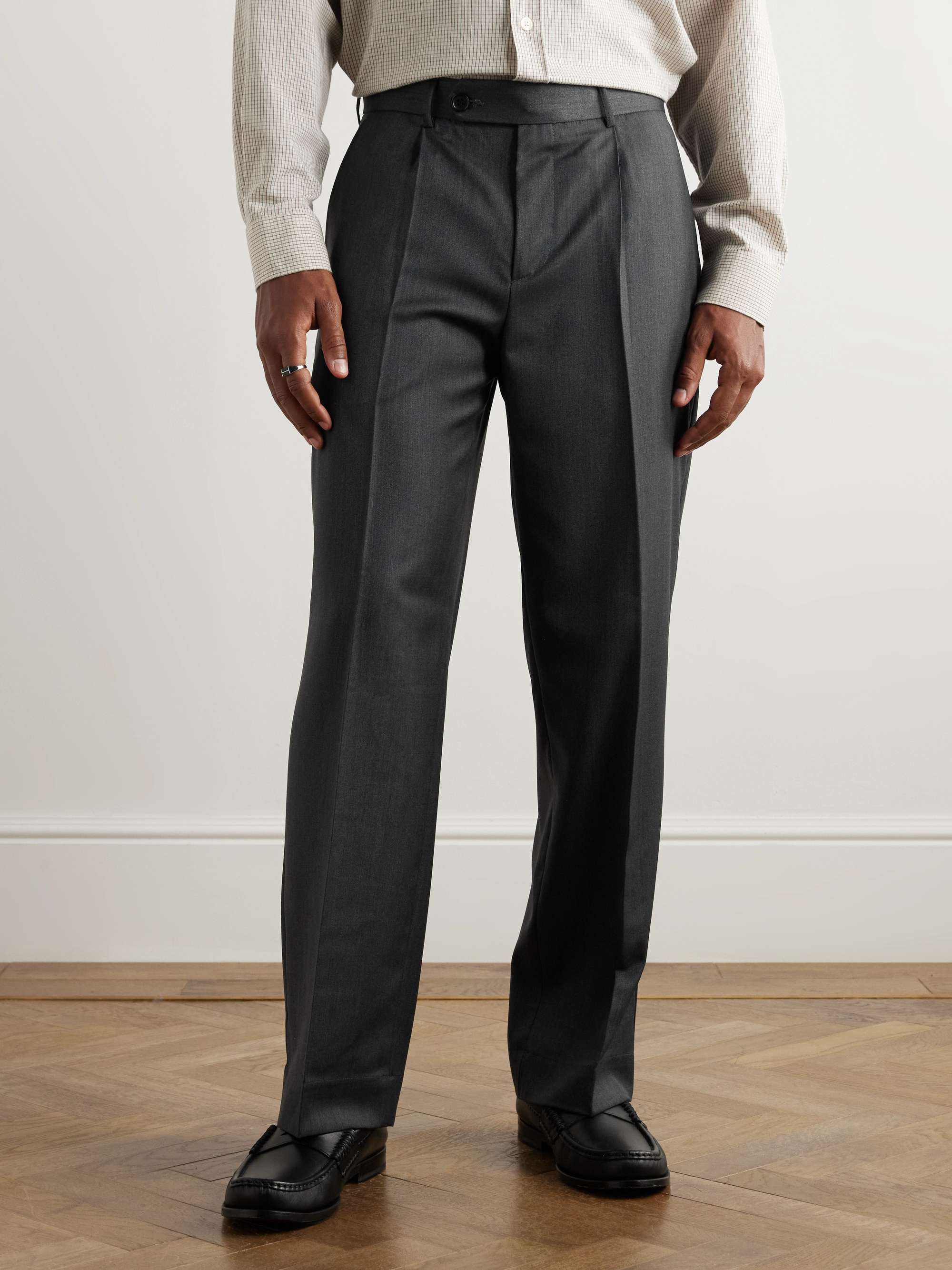 Service Pleated Wool Trousers view
