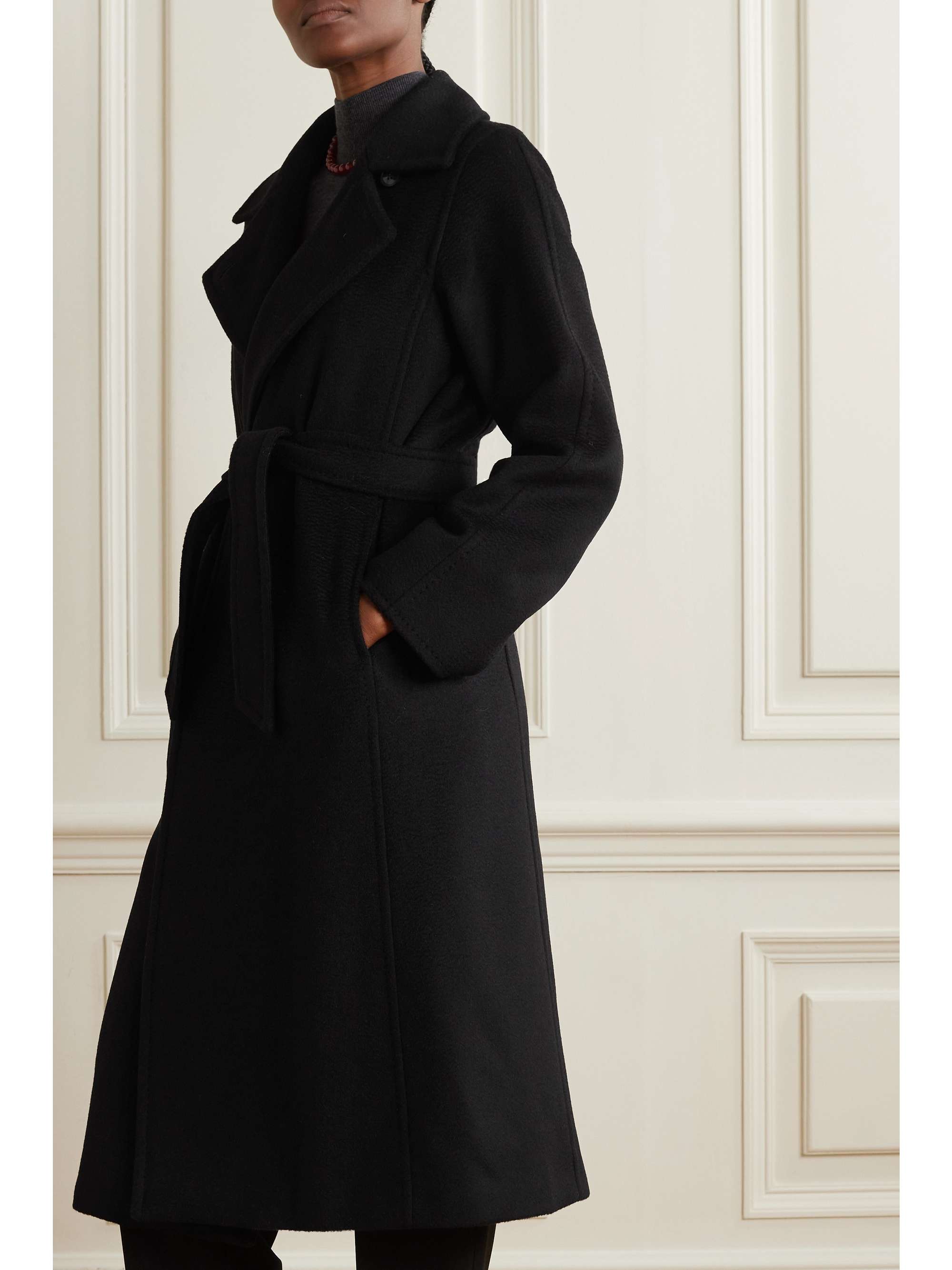 Manuela belted camel hair coat view
