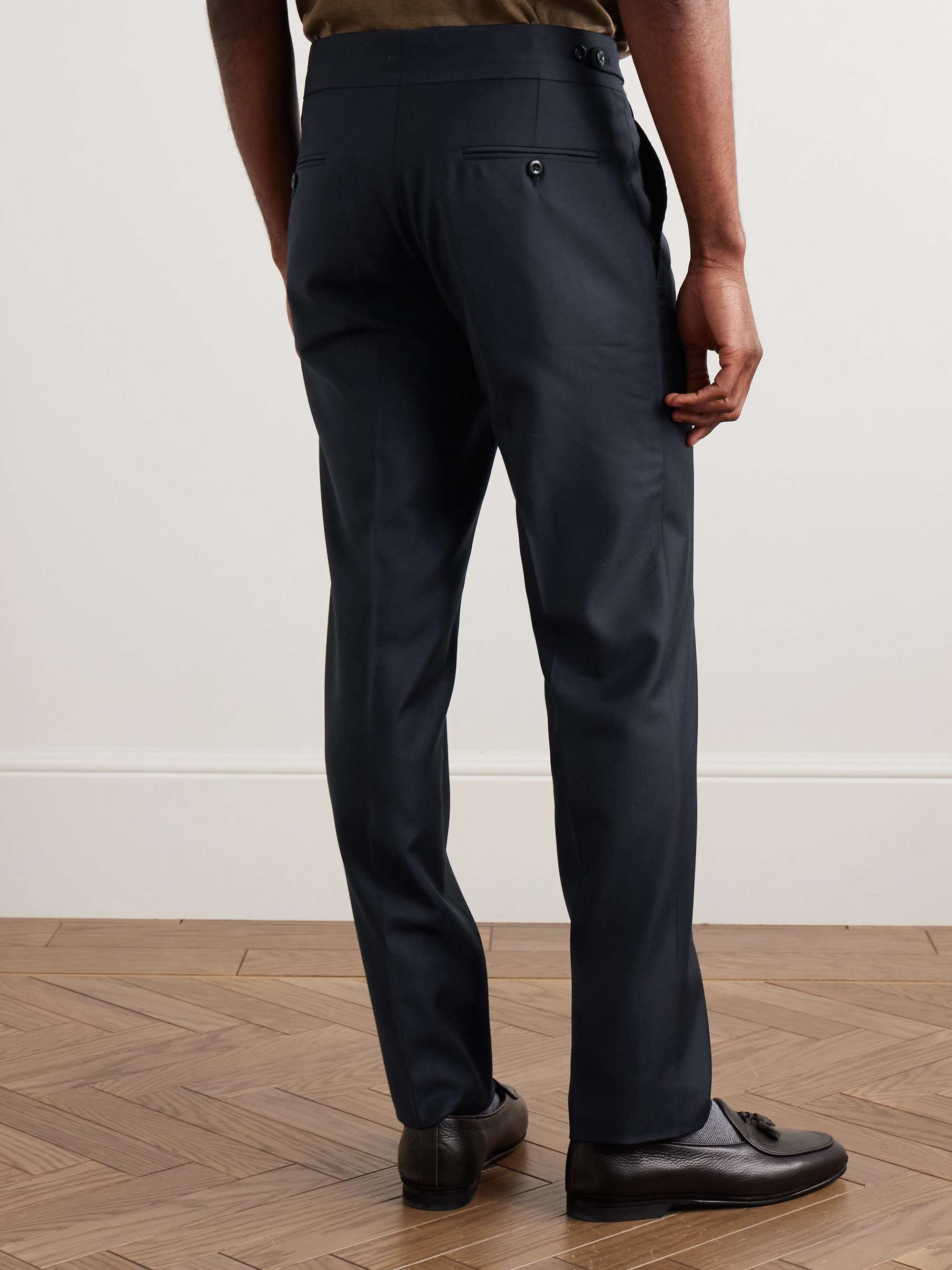 Genny Slim-Fit Virgin Wool-Twill Suit Trousers view