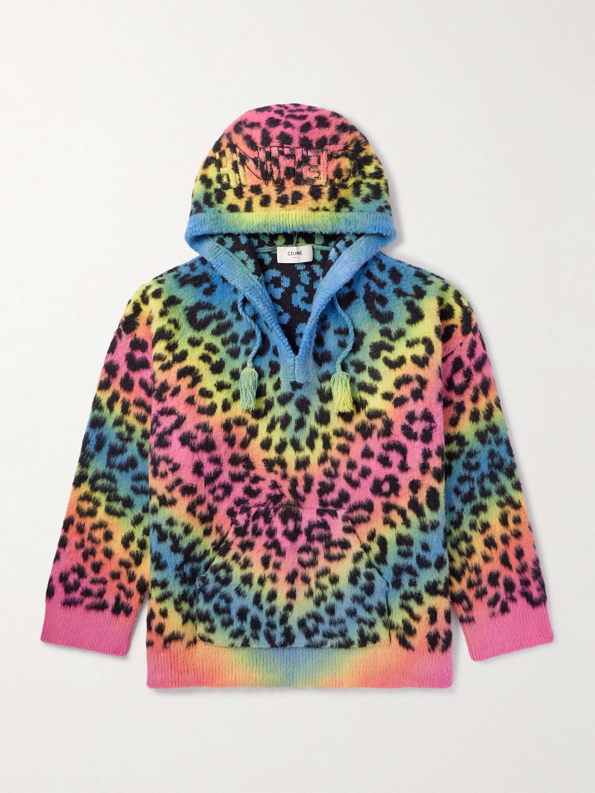 Baja Leopard-Print Brushed Cotton-Blend Hoodie view