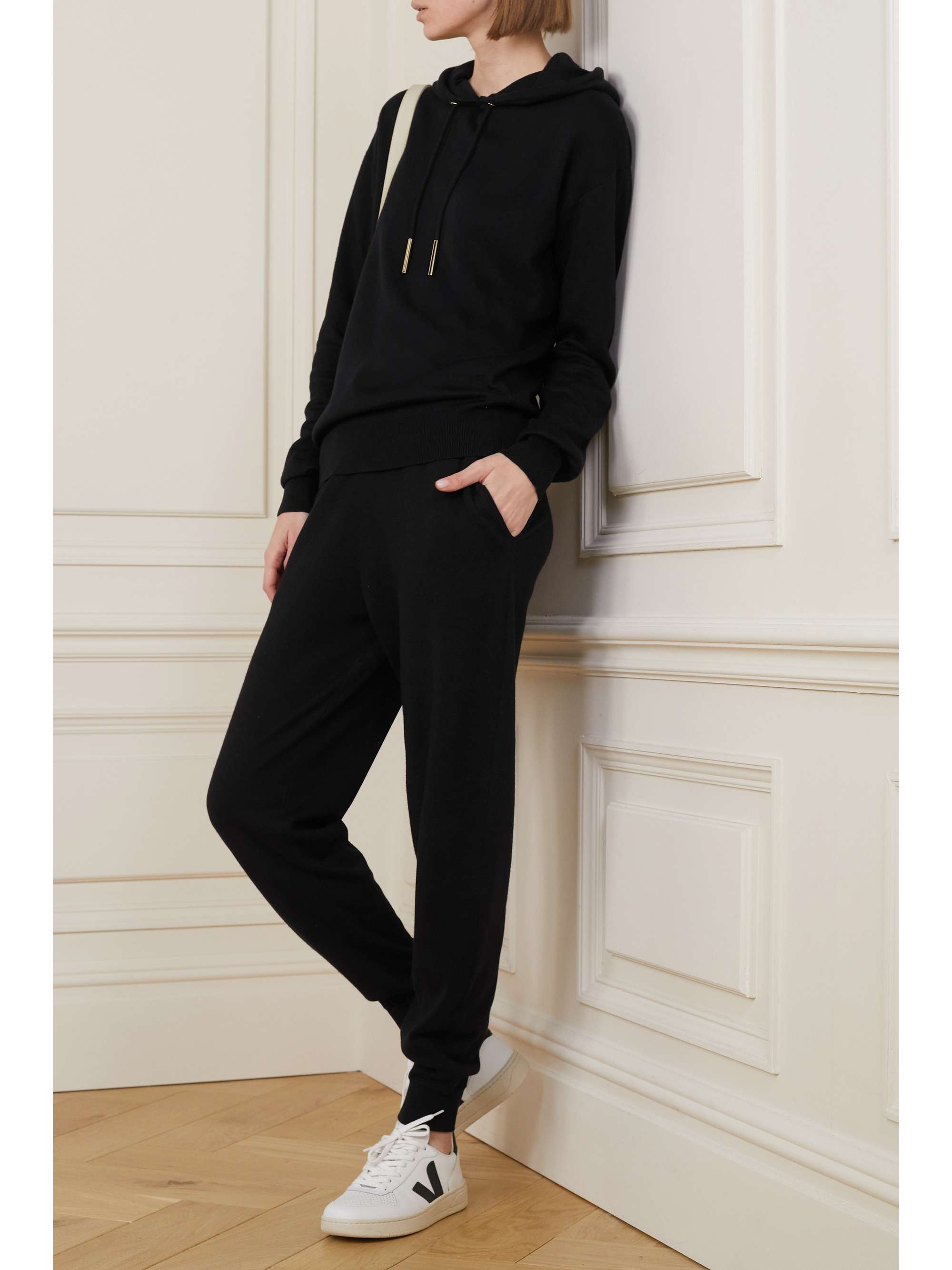 Gia Berlin silk and cashmere-blend hoodie and track pants set view