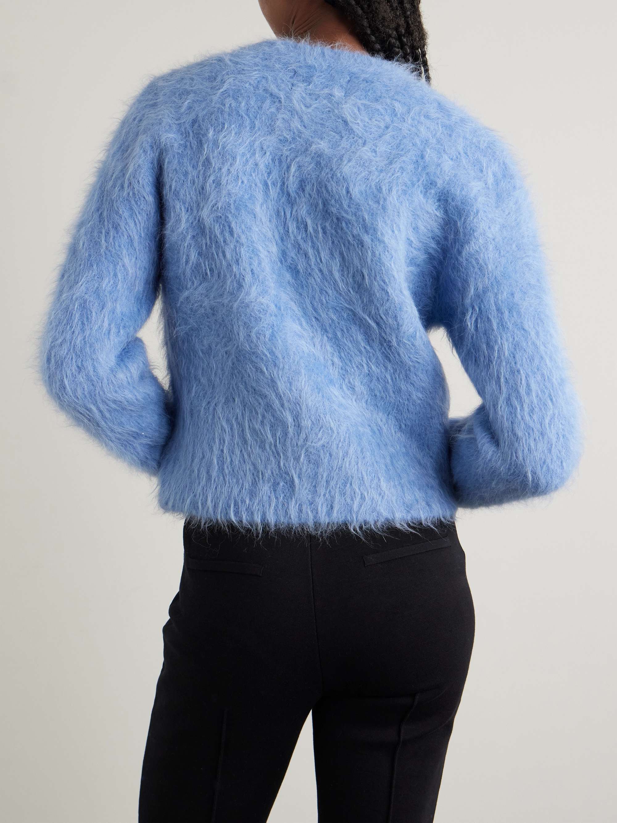 Brushed alpaca-blend sweater view