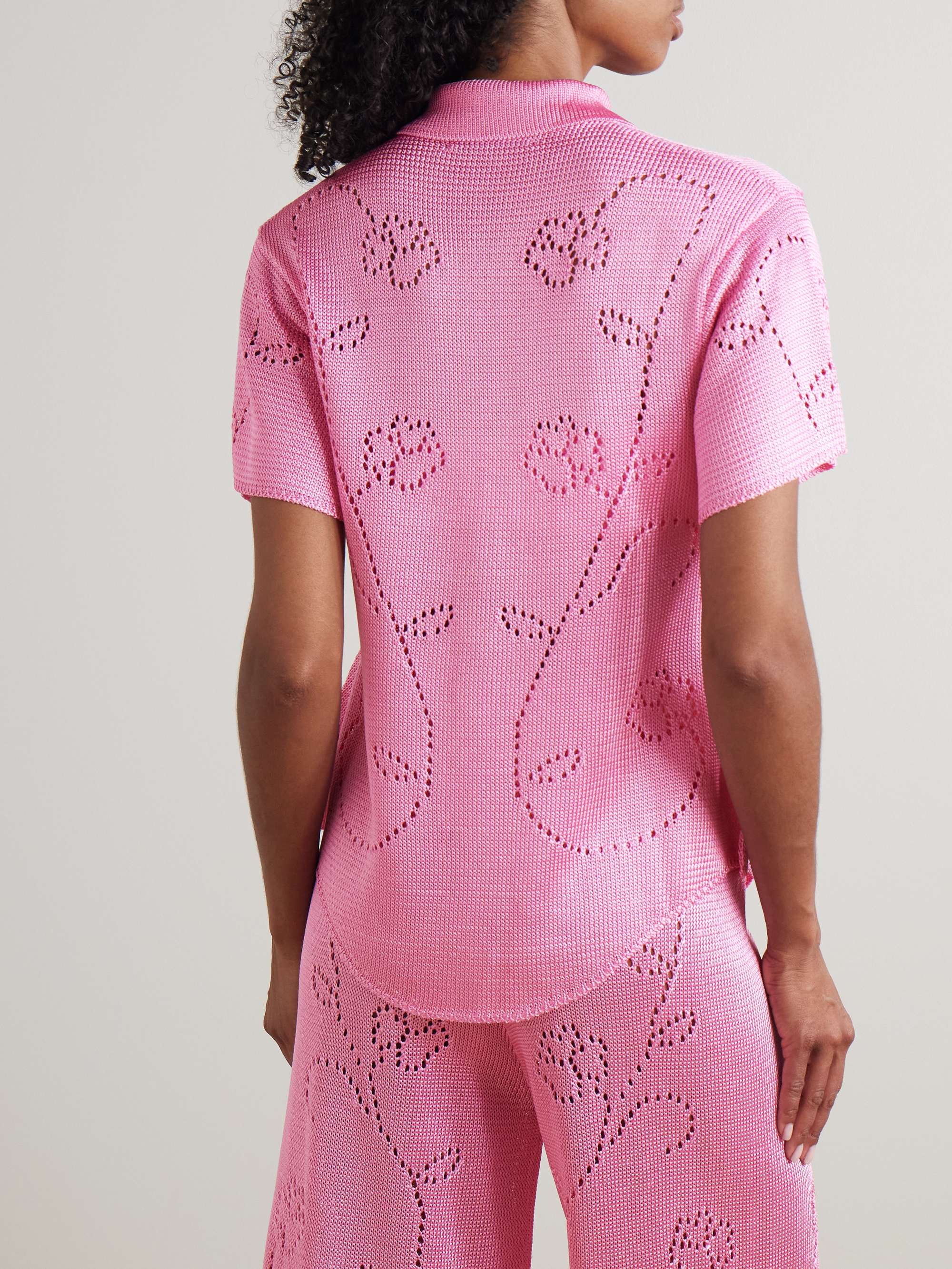 Ivy pointelle-knit shirt view