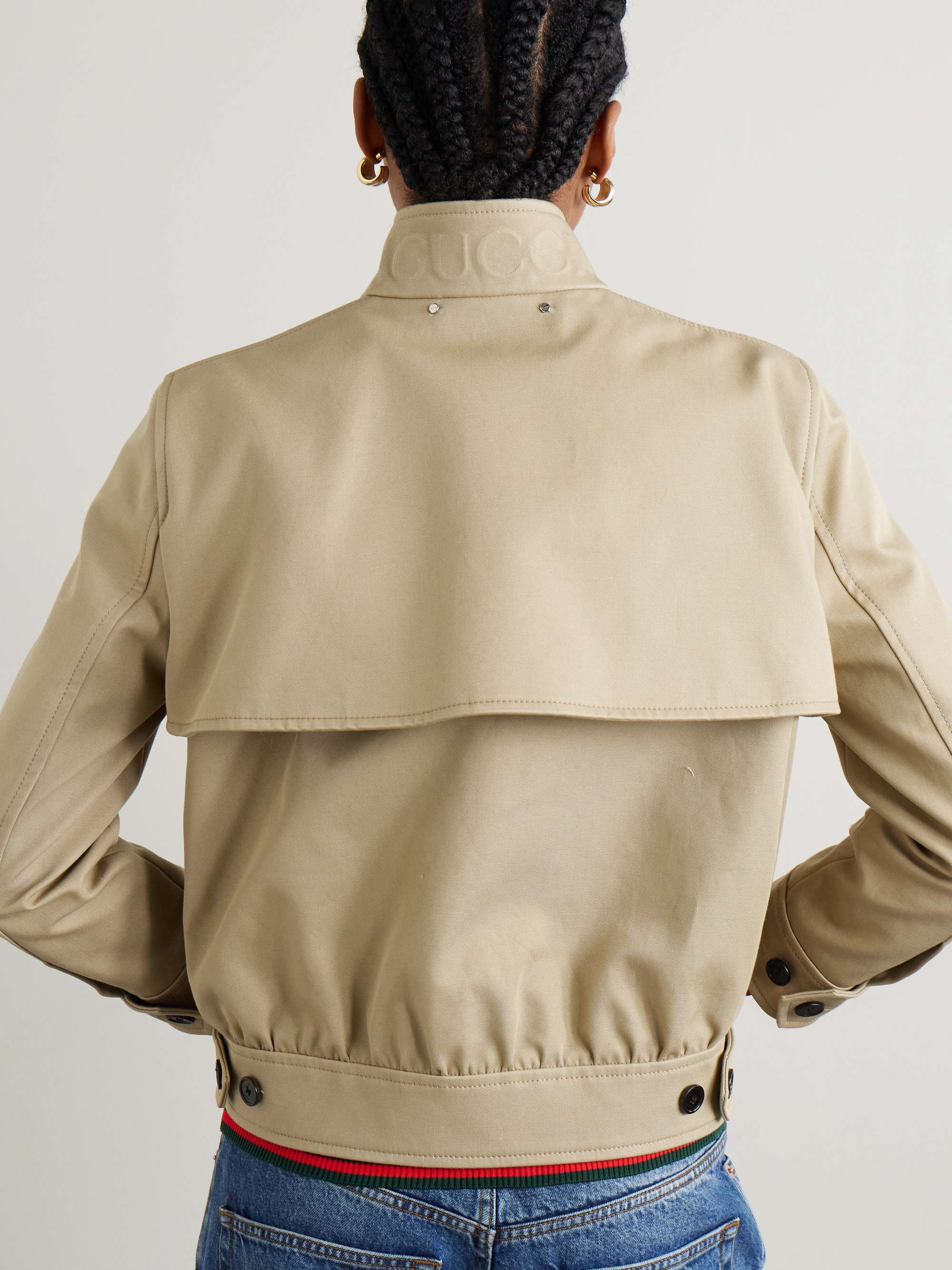 Cotton-drill bomber jacket view