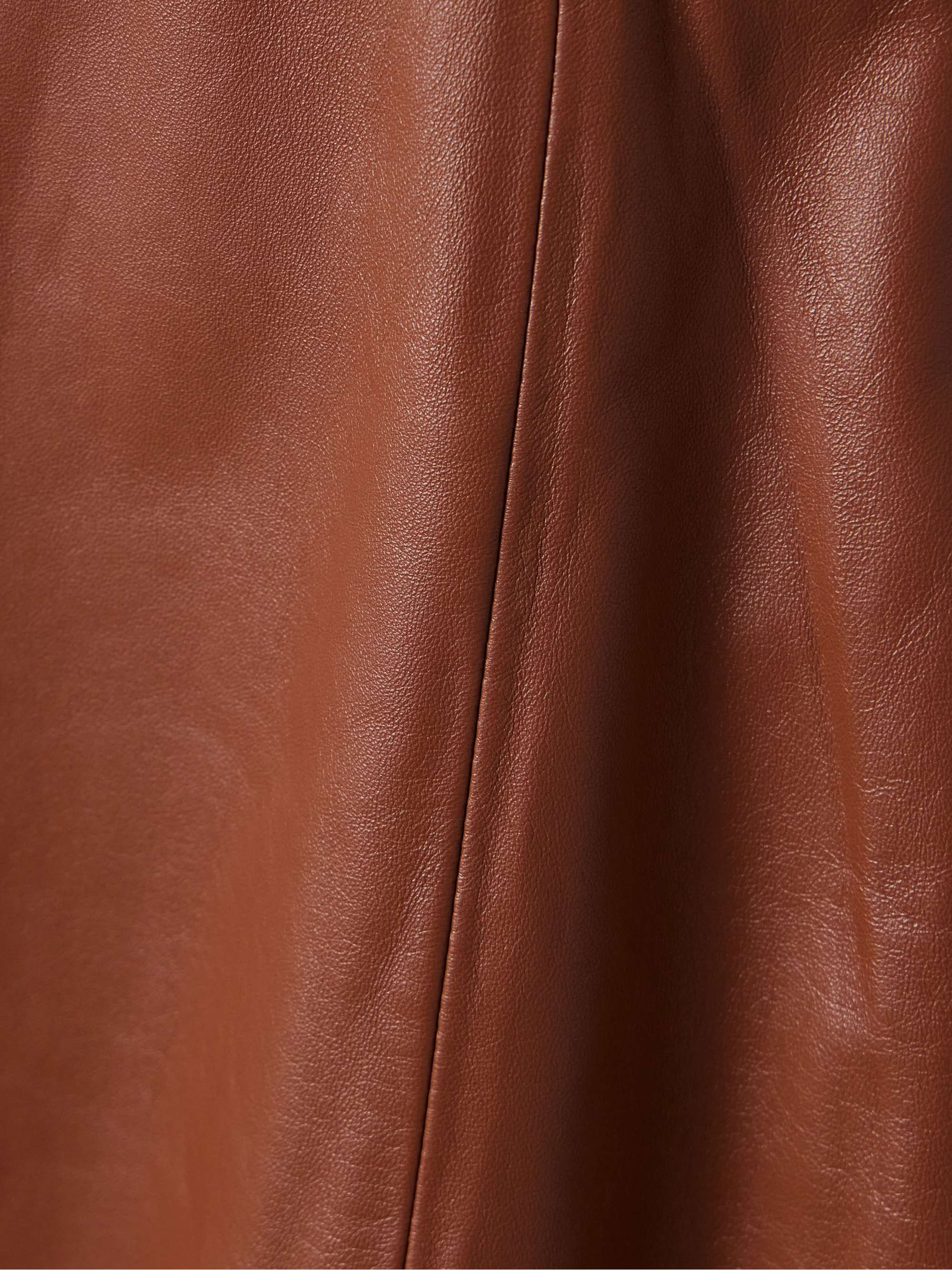 Adaline pleated leather midi dress view