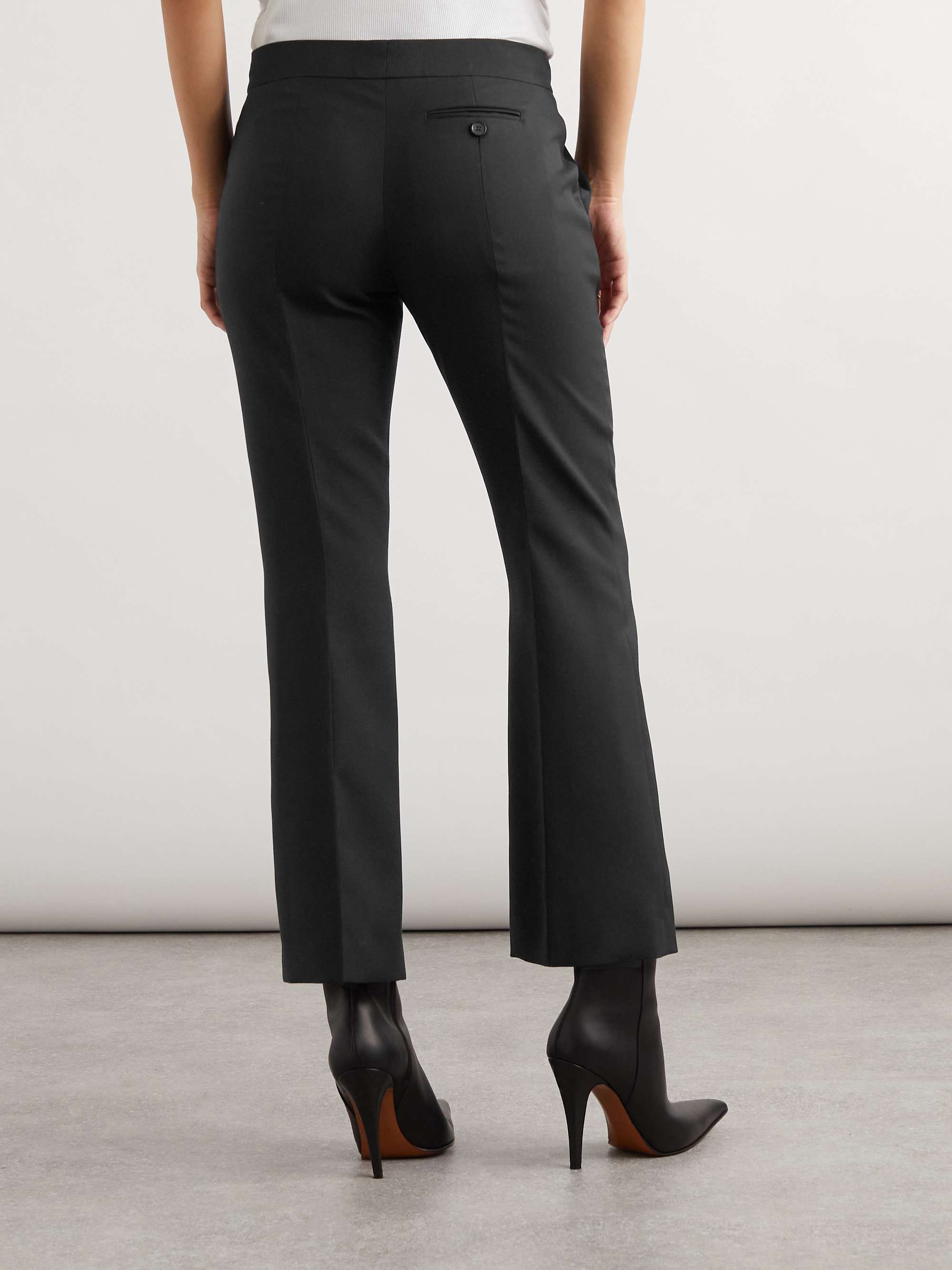 Wool-gabardine cropped flared pants view