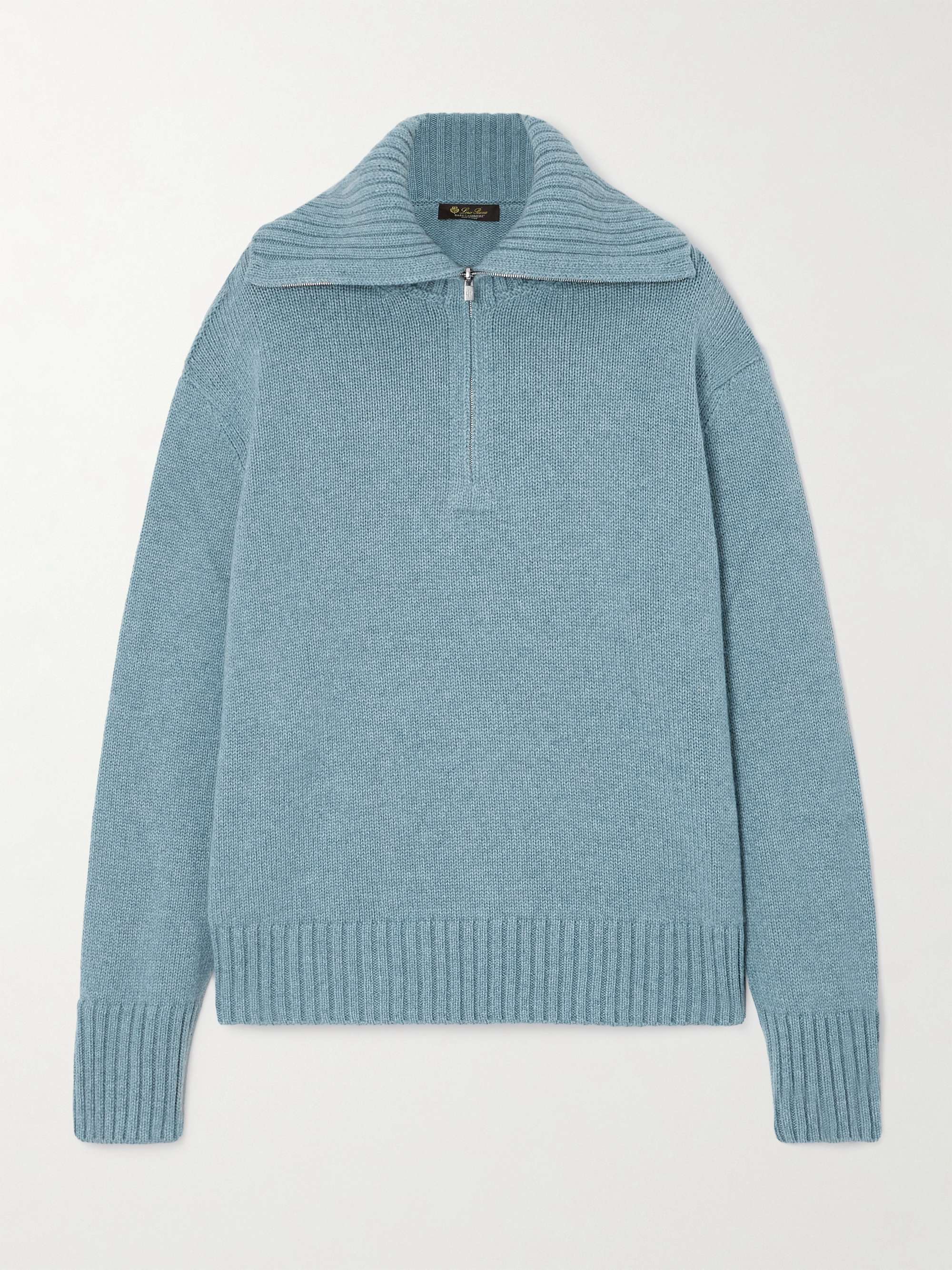 Cashmere half-zip sweater view